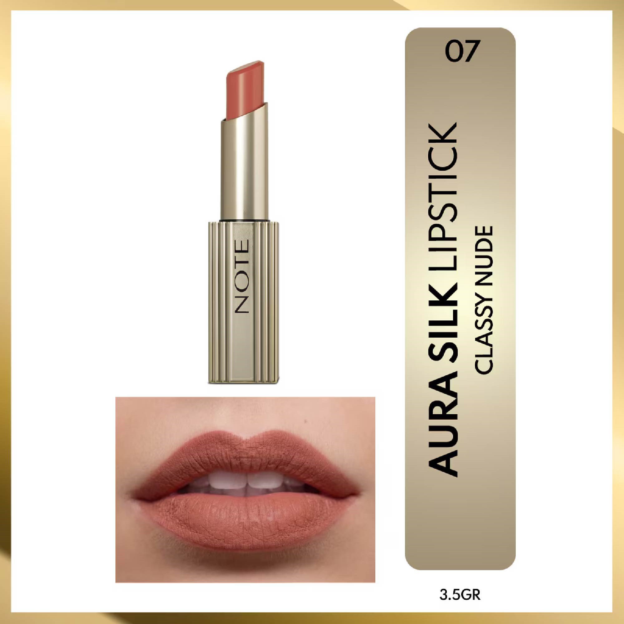 Note Aura Silk Lipstick 07 Classy Nude Kremsi Yarı Parlak Ruj