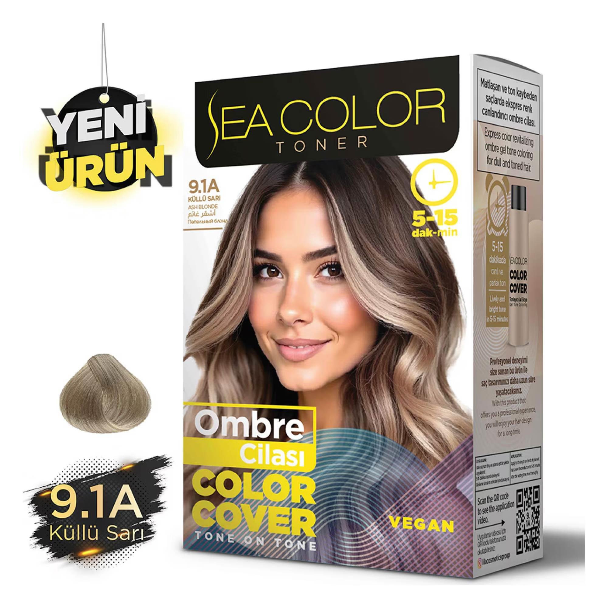 Sea Color Toner Ombre Cilası 9.1A Küllü Sarı