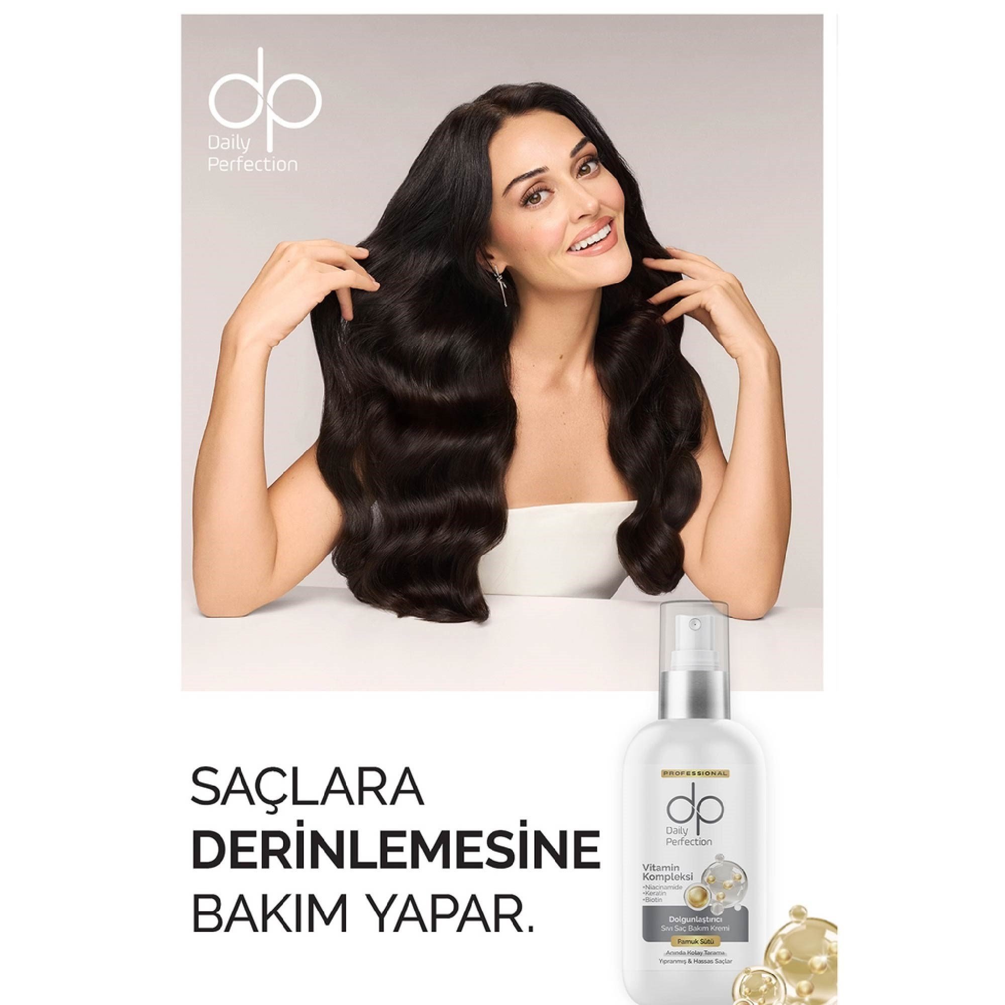 Dp Durulanmayan Dolgunlaştırıcı Sıvı Saç Kremi Pamuk Sütü 200 ml