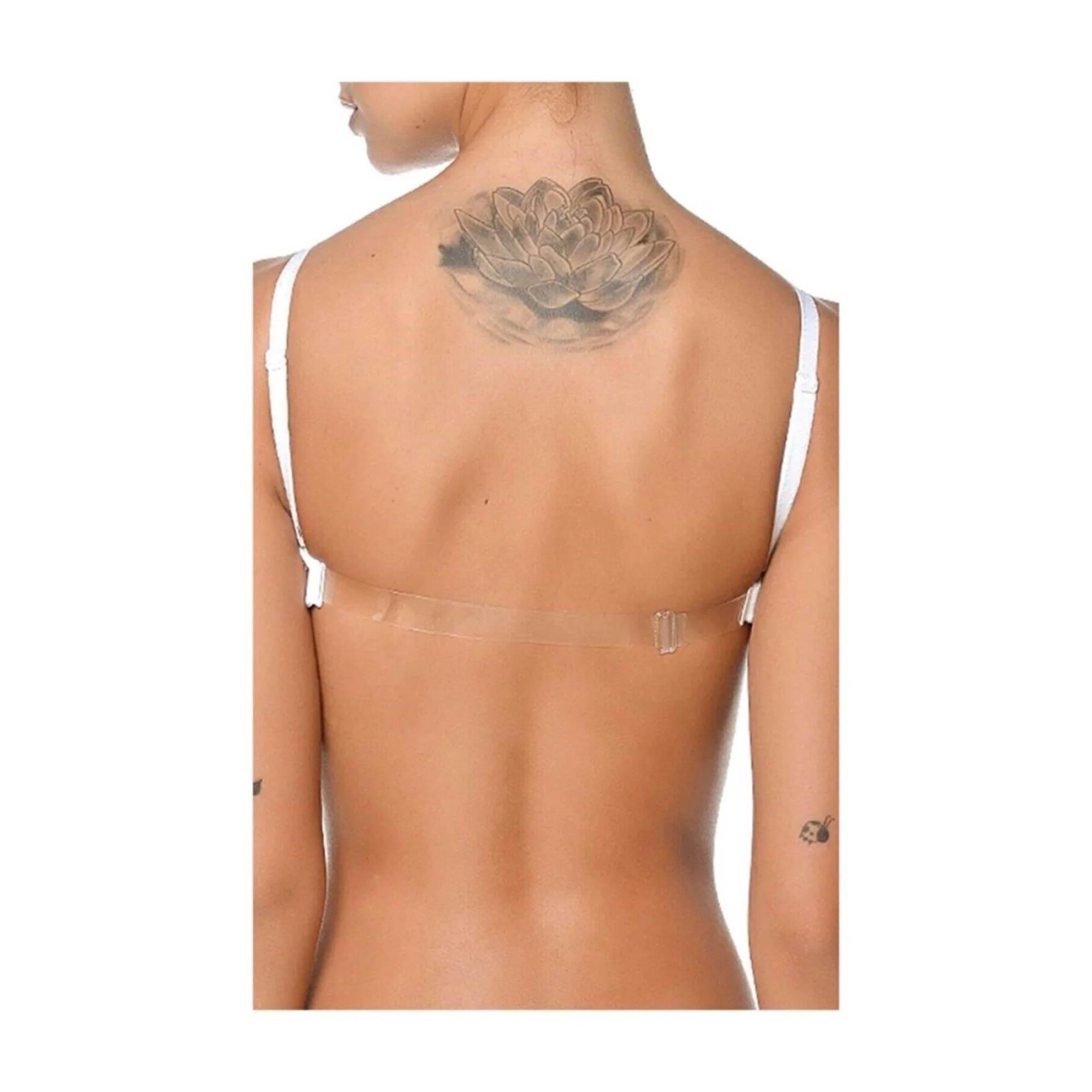 Orkide Kadın Sütyen Dolgusuz Sırtı Şeffaf Straplez Beyaz (95 B) 2550