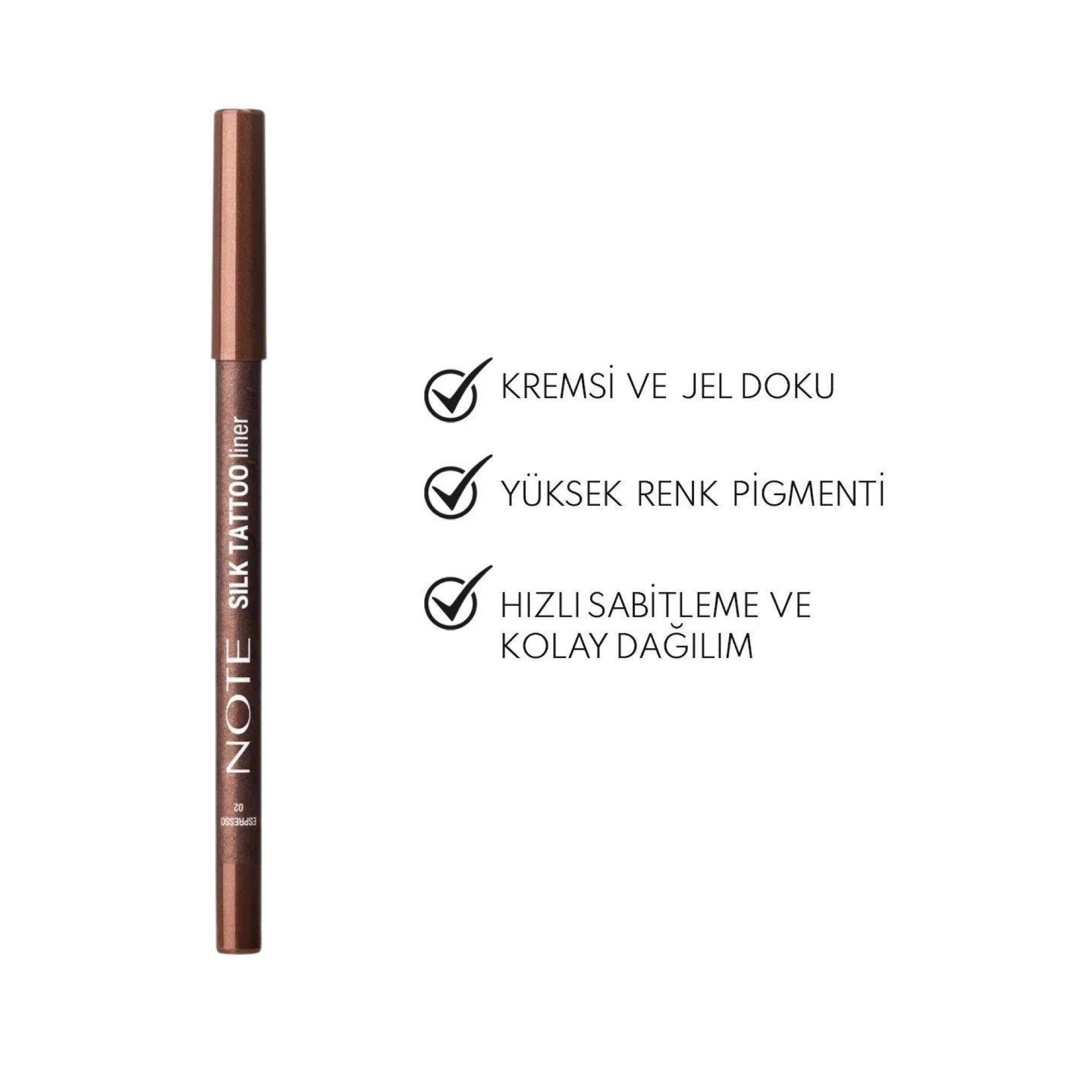Note Silk Tattoo Liner 02 Espresso 