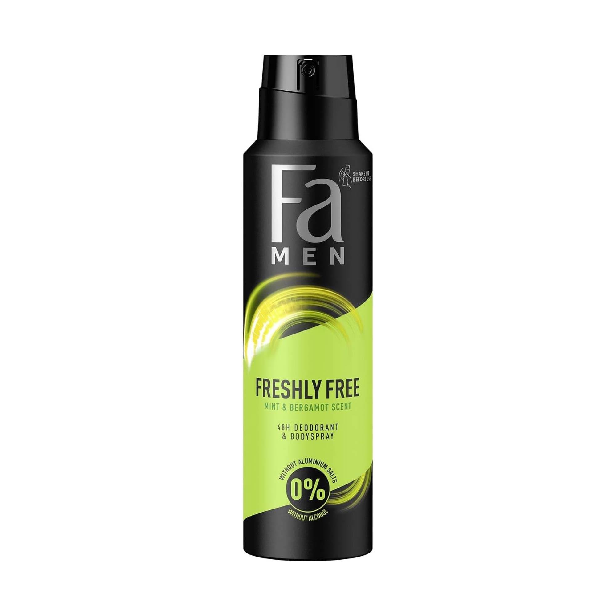 Fa Men Deodorant Freshly Free Mint&Bergamot Scent 150ml