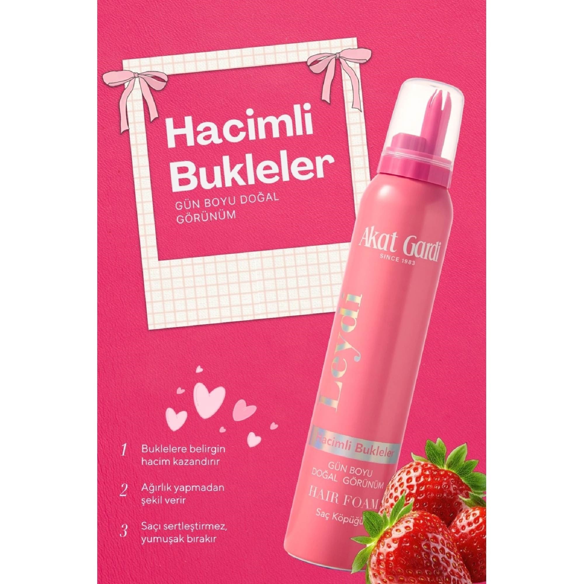Akat Gardi Saç Köpüğü Hacimli Bukleler Leydi 200ml