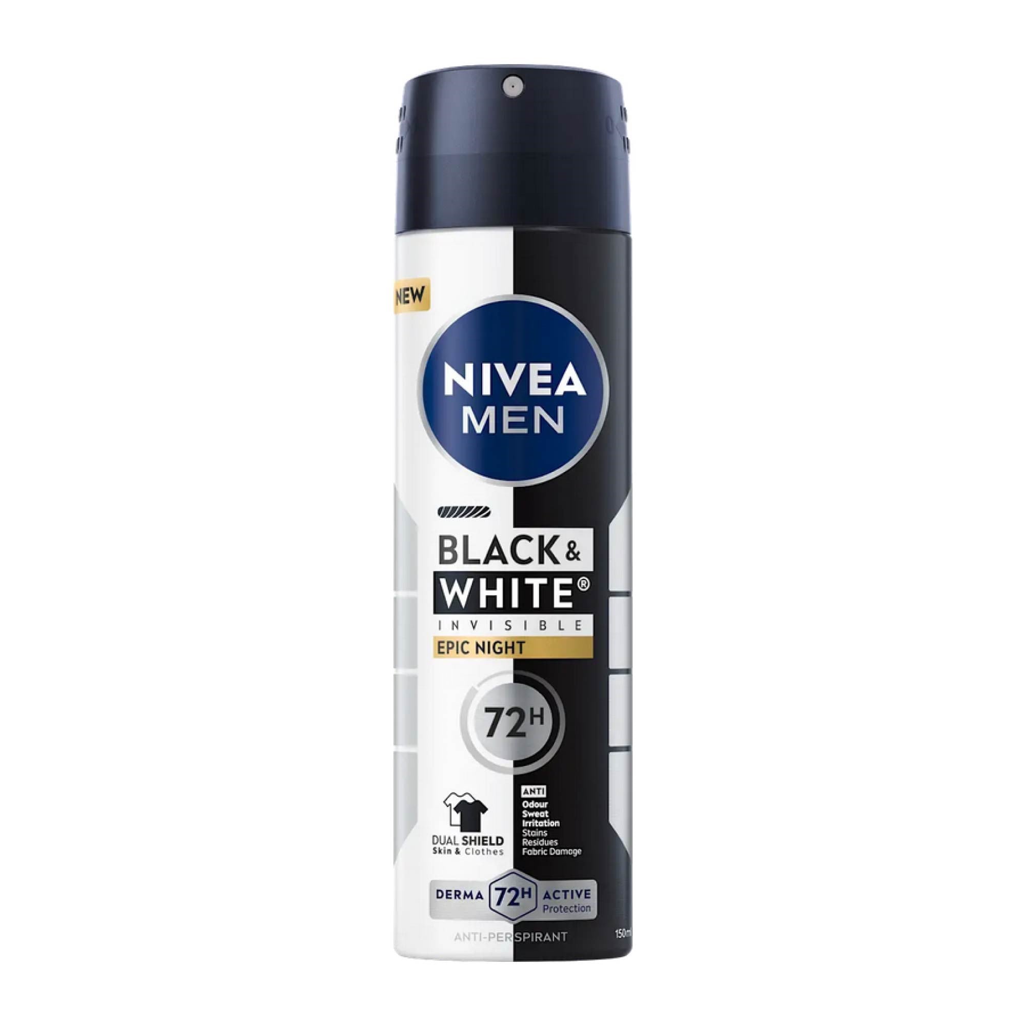 Nivea Men Deodorant Black White Invisible Epic Night 150ml