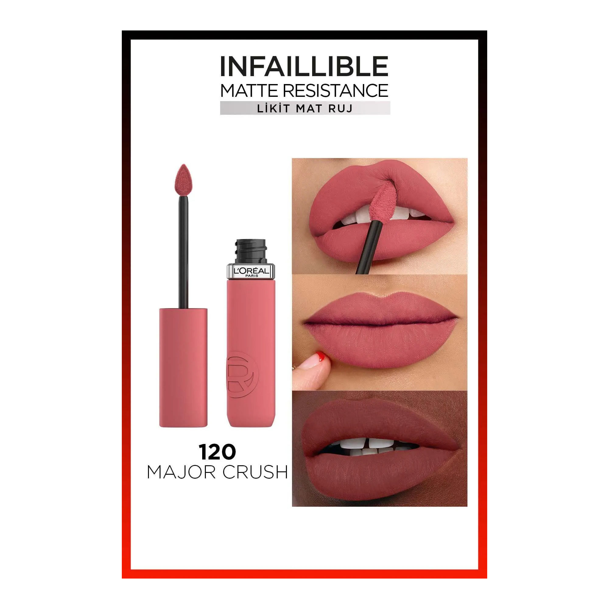 Loreal Paris Matte Resistance Likit Mat Ruj 120 Major Crush	