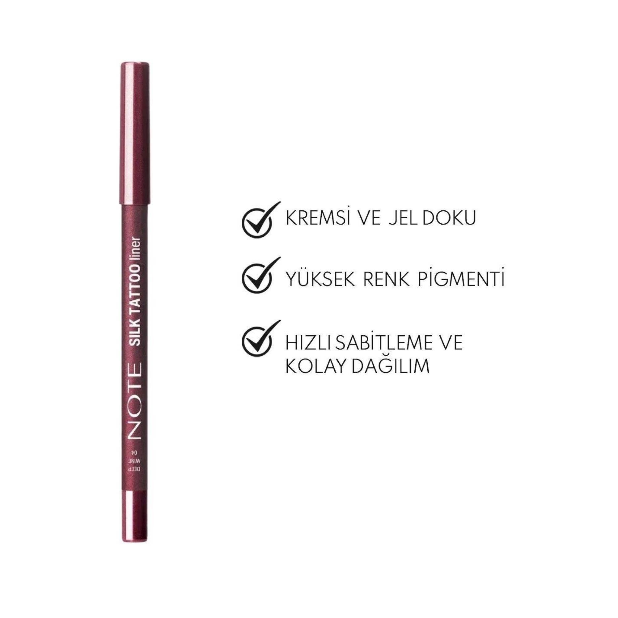Note Silk Tattoo Liner 04 Deep Wine 