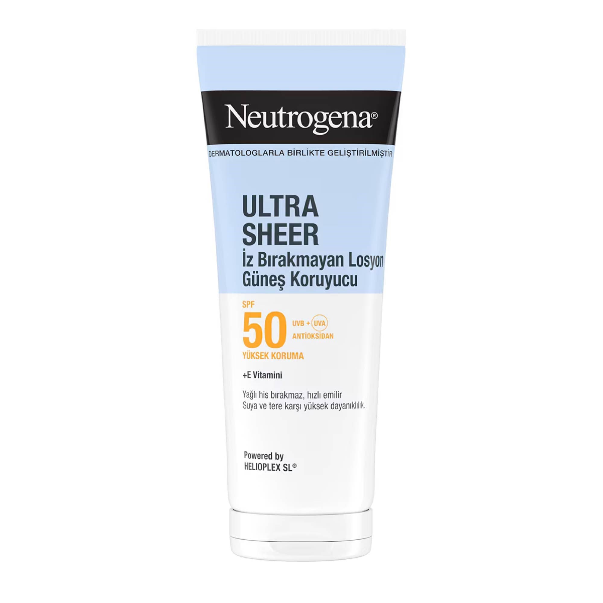Neutrogena Ultra Sheer SPF50 Vücut Güneş Koruyucu Losyon 200 ml