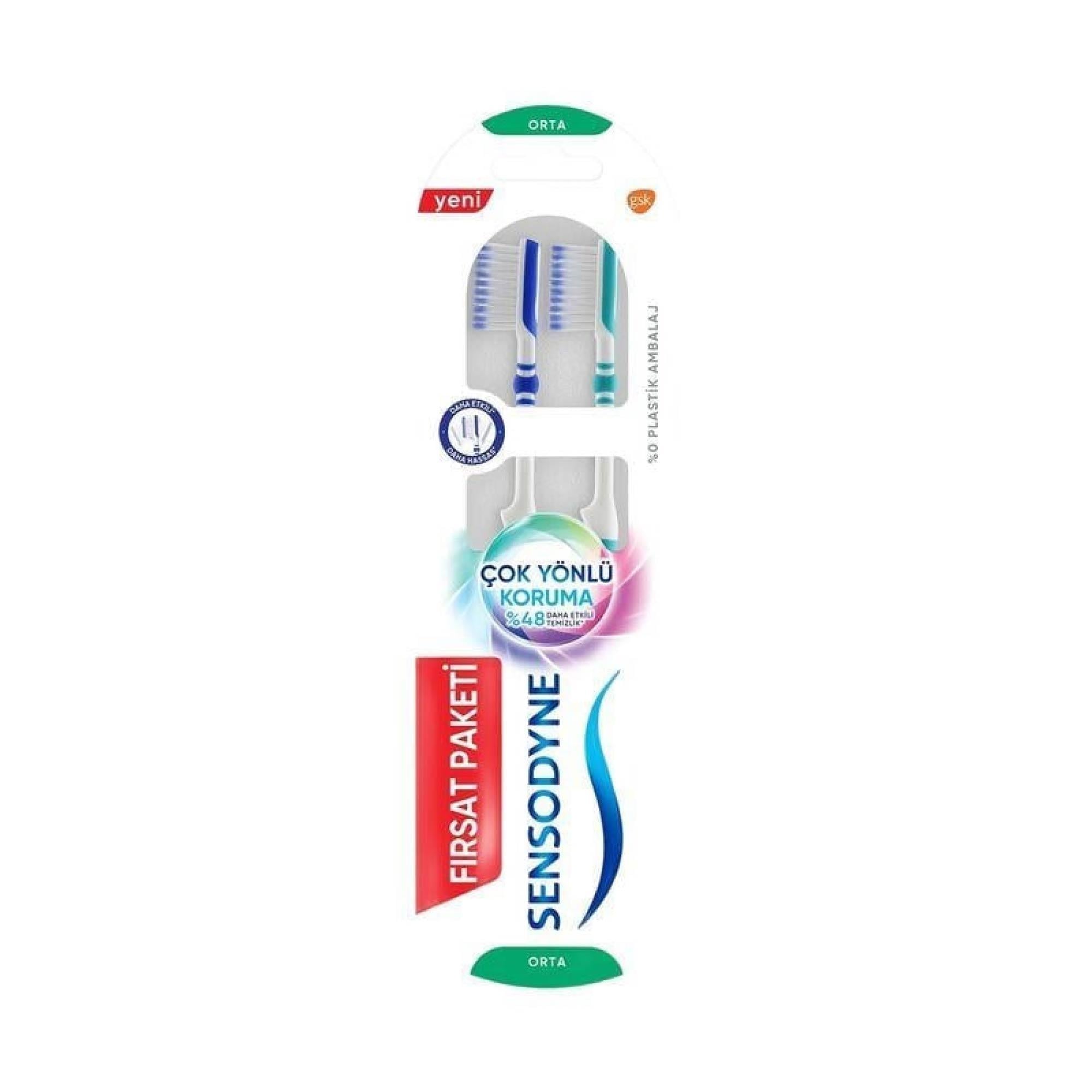 Sensodyne Çok Yönlü Koruma Diş Fırçası Orta 1+1