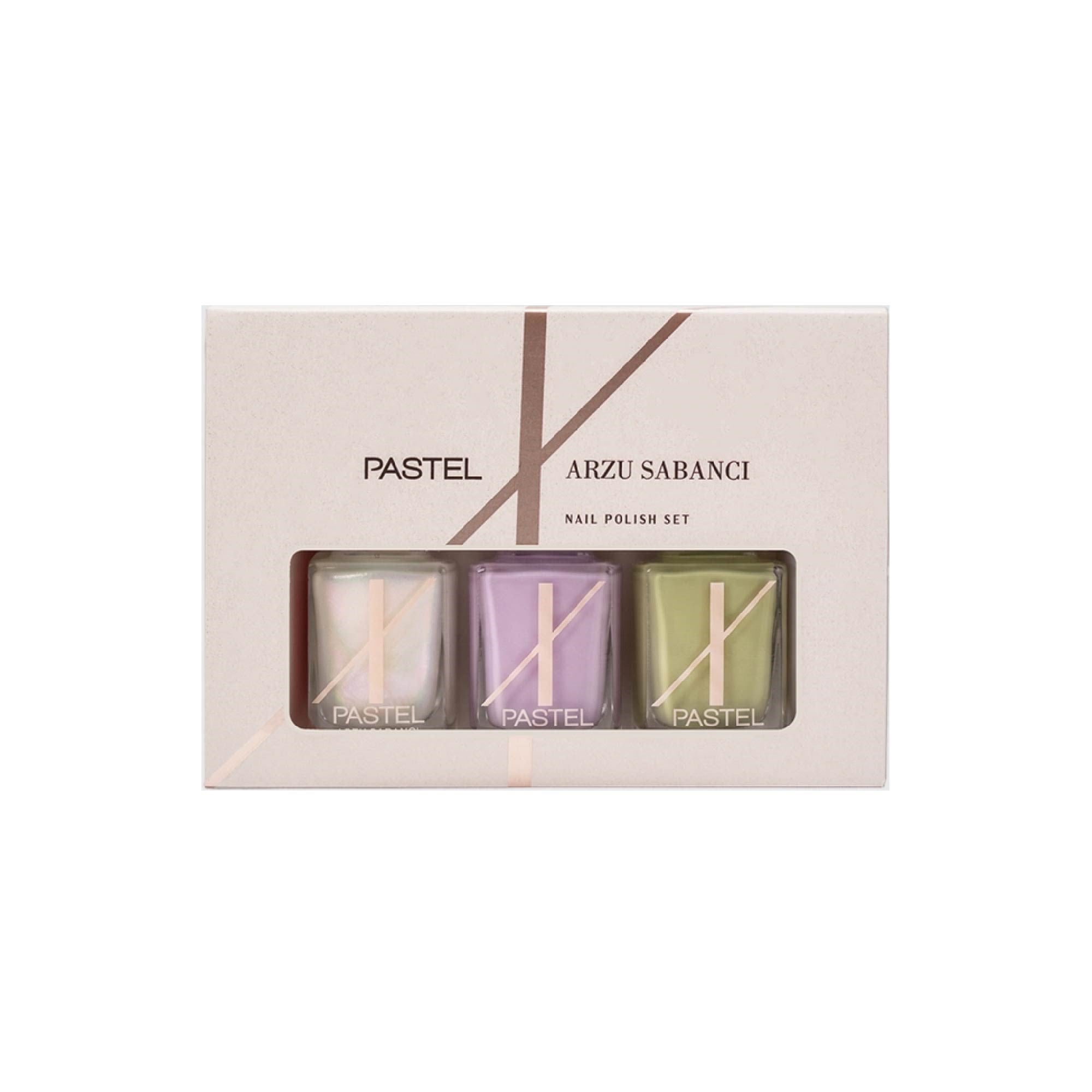 Pastel X Arzu Sabancı Yaz Renkleri ve Parlak Bitişli 3'lü Oje Setleri 809-810-811