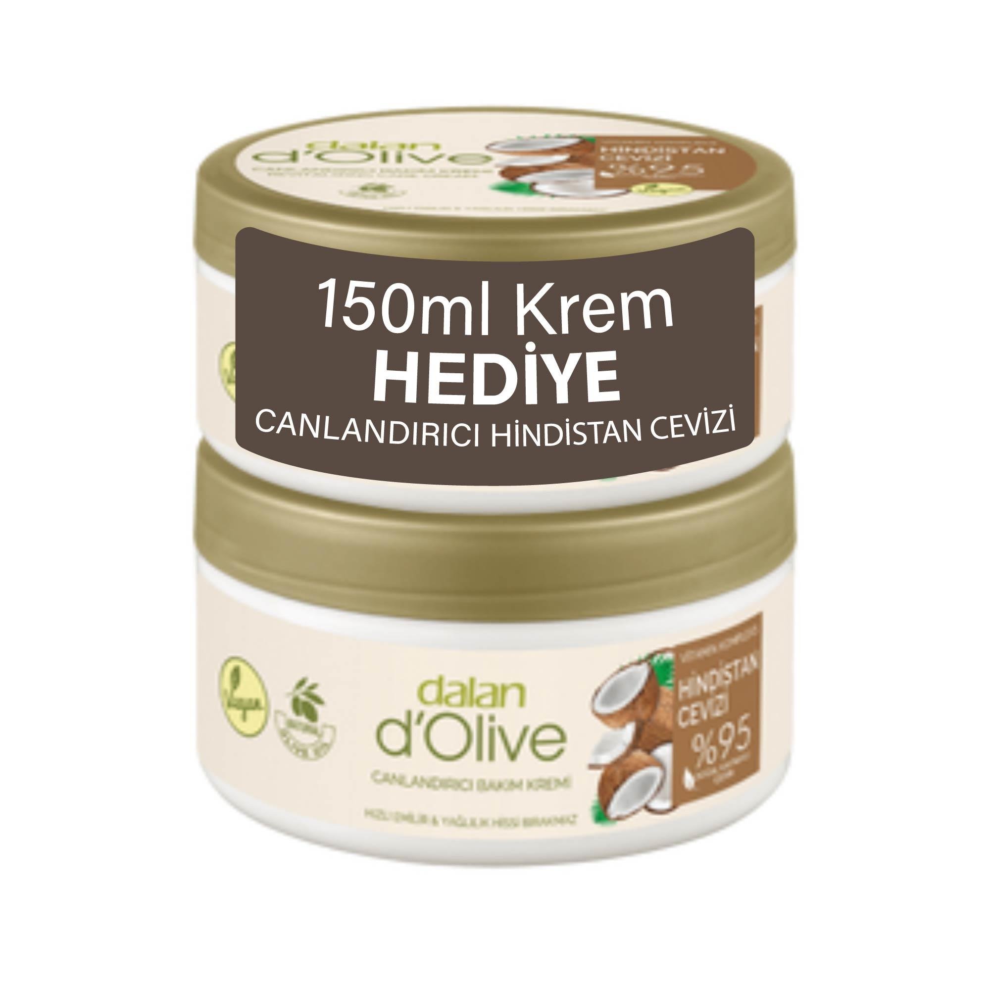 Dalan D'olive Canlandırıcı Hindistan Cevizi Bakım Kremi 250ml + 150ml Hediye