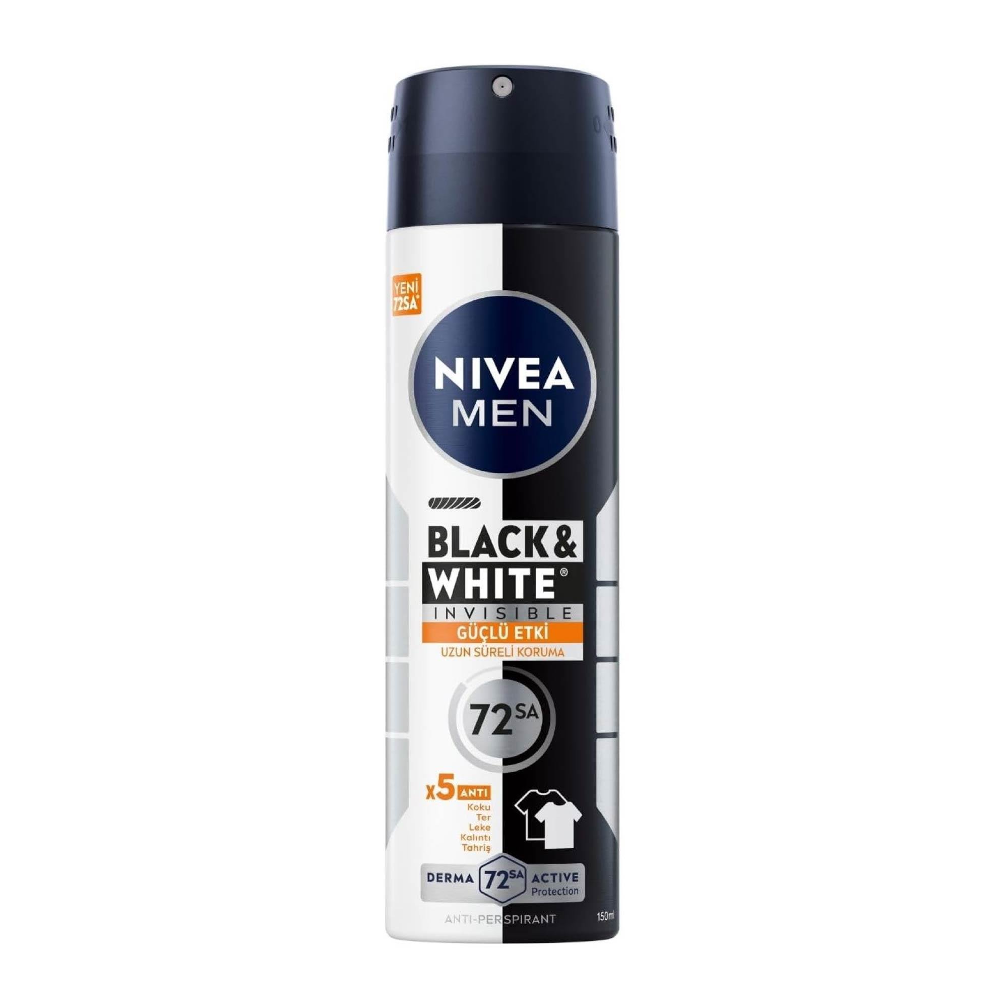 Nivea Men Deodorant Black White Invisible Güçlü Etki 150ml