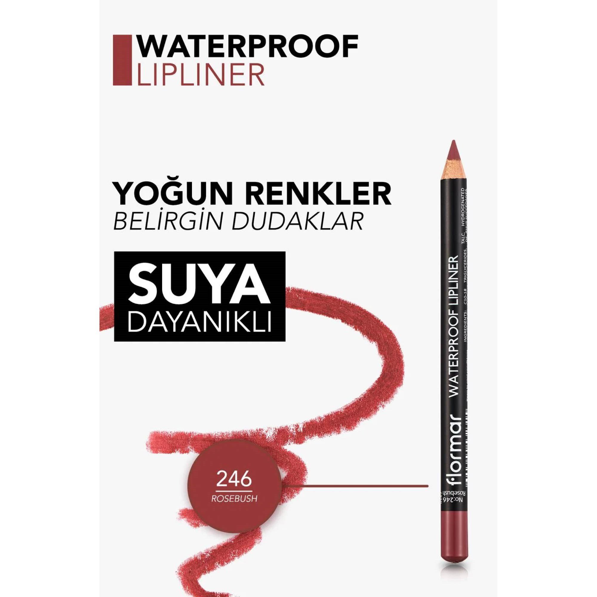 Flormar Waterproof Lipliner Dudak Kalemi 246 Rosebush
