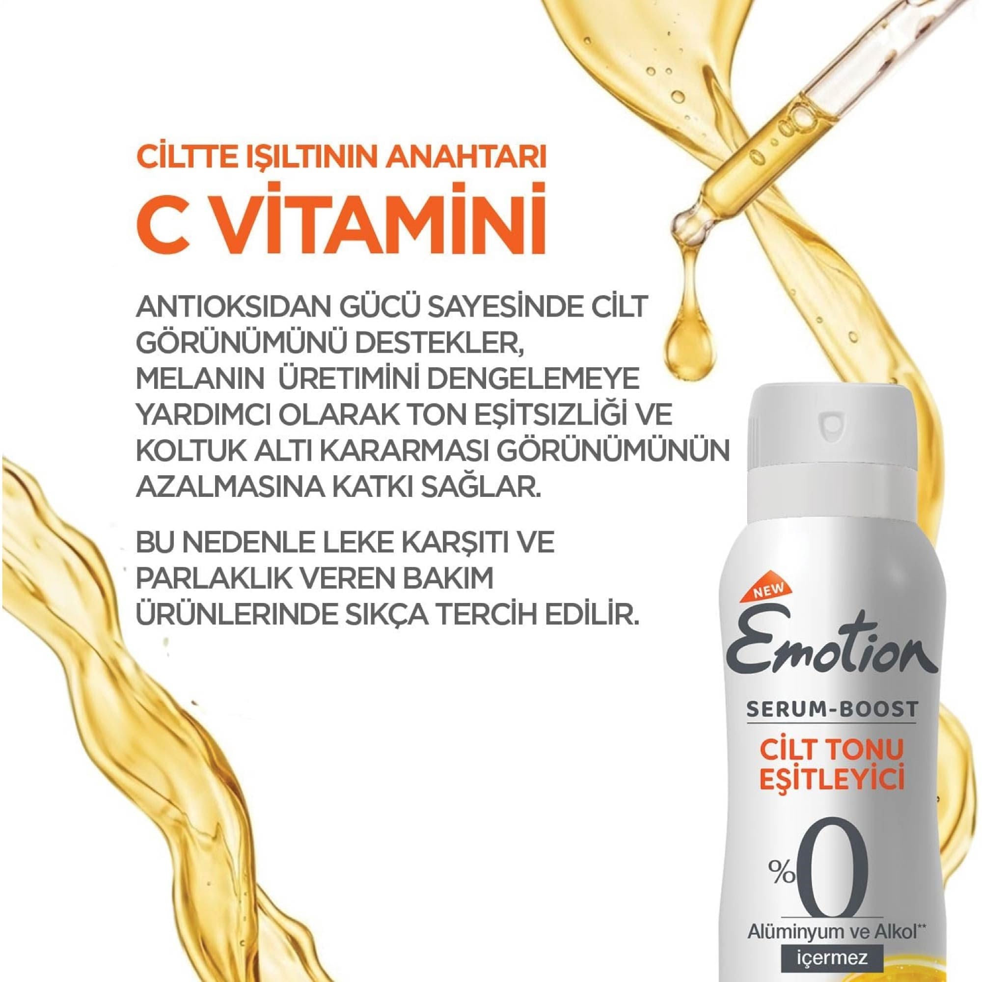 Emotion Serum-Boost Cilt Tonu Eşitleyici Deodorant 150 ml