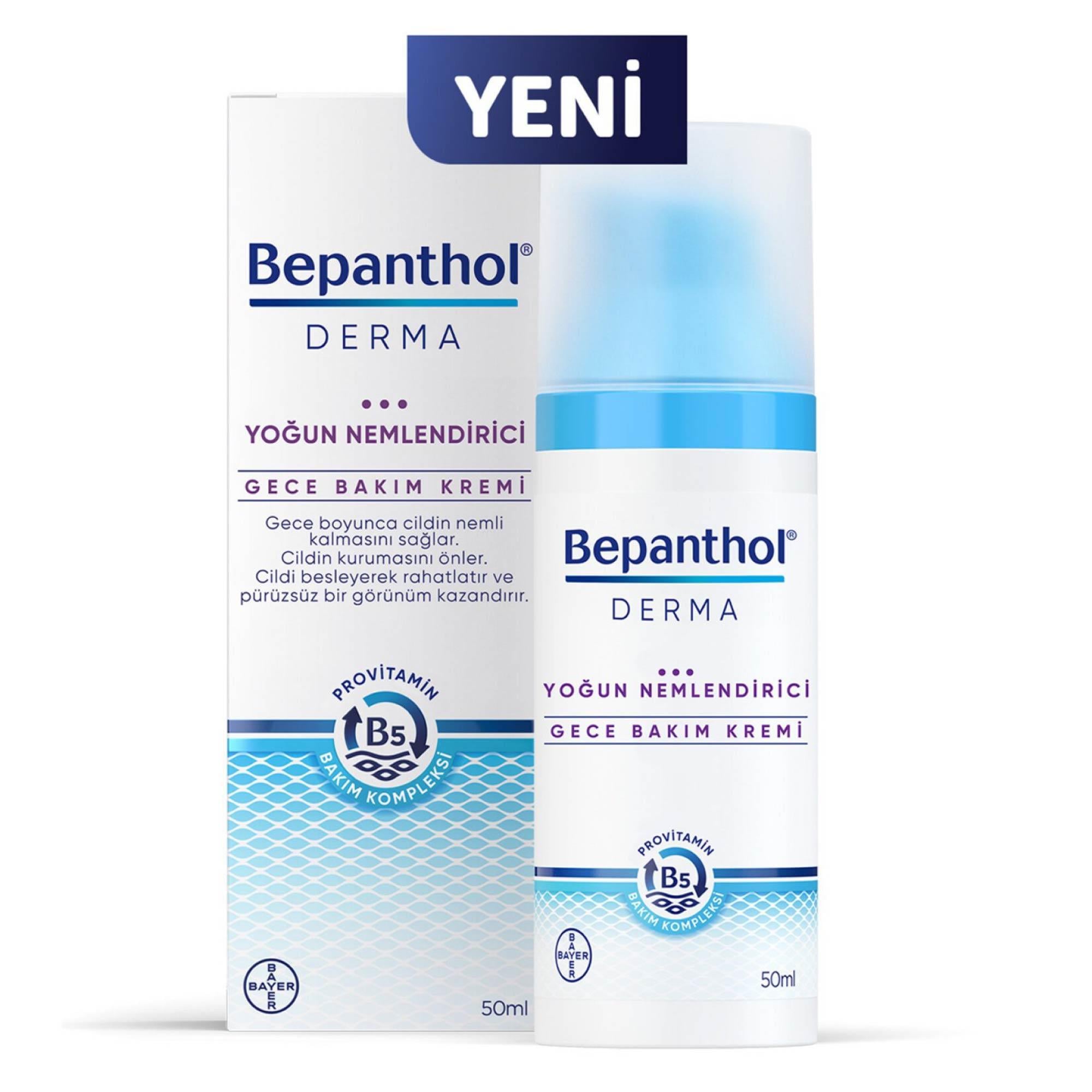 Bepanthol Derma Yoğun Nemlendirici  Gece Bakım Yüz  Kremi 50ml