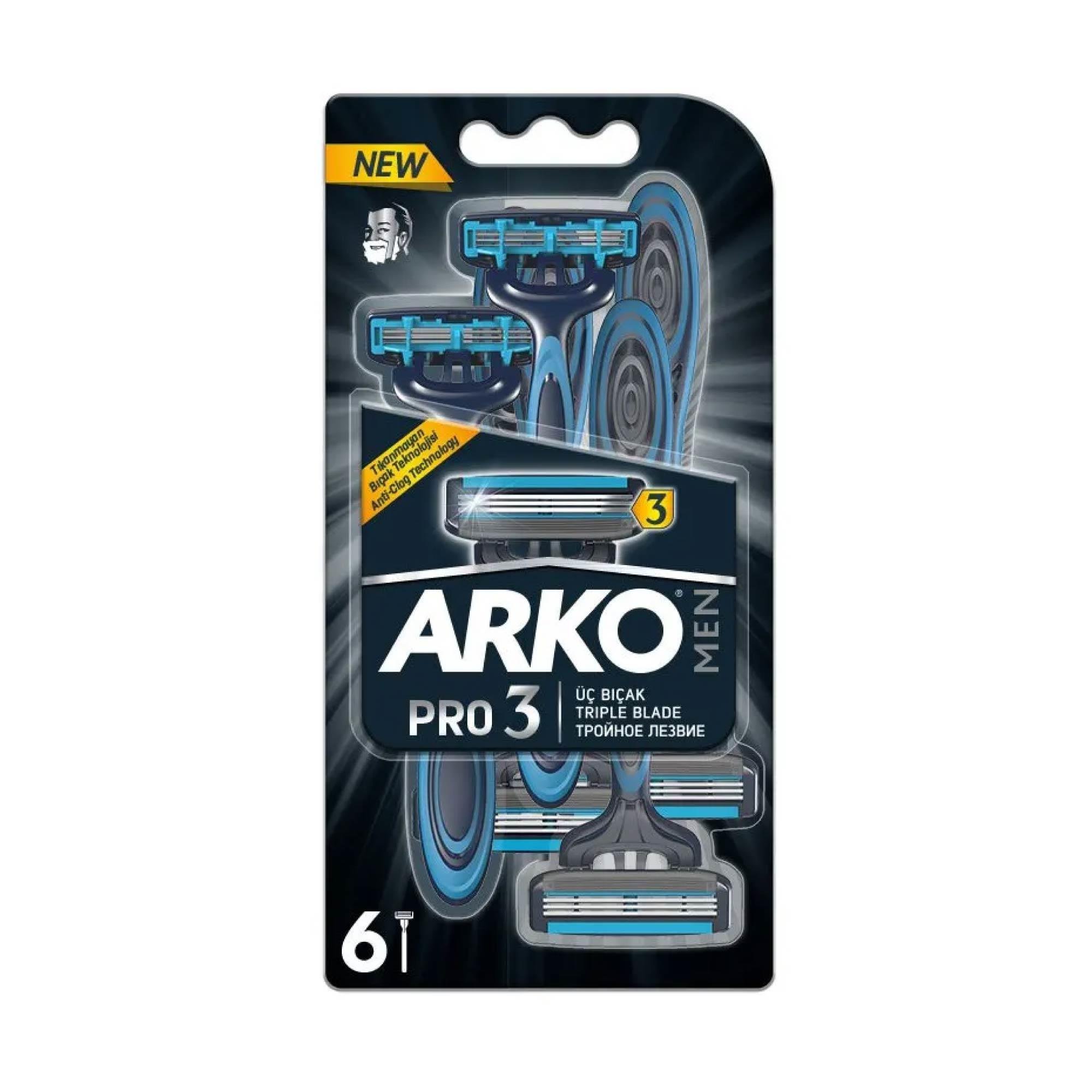 Arko Men Pro3 Tıraş Bıçağı 6'lı