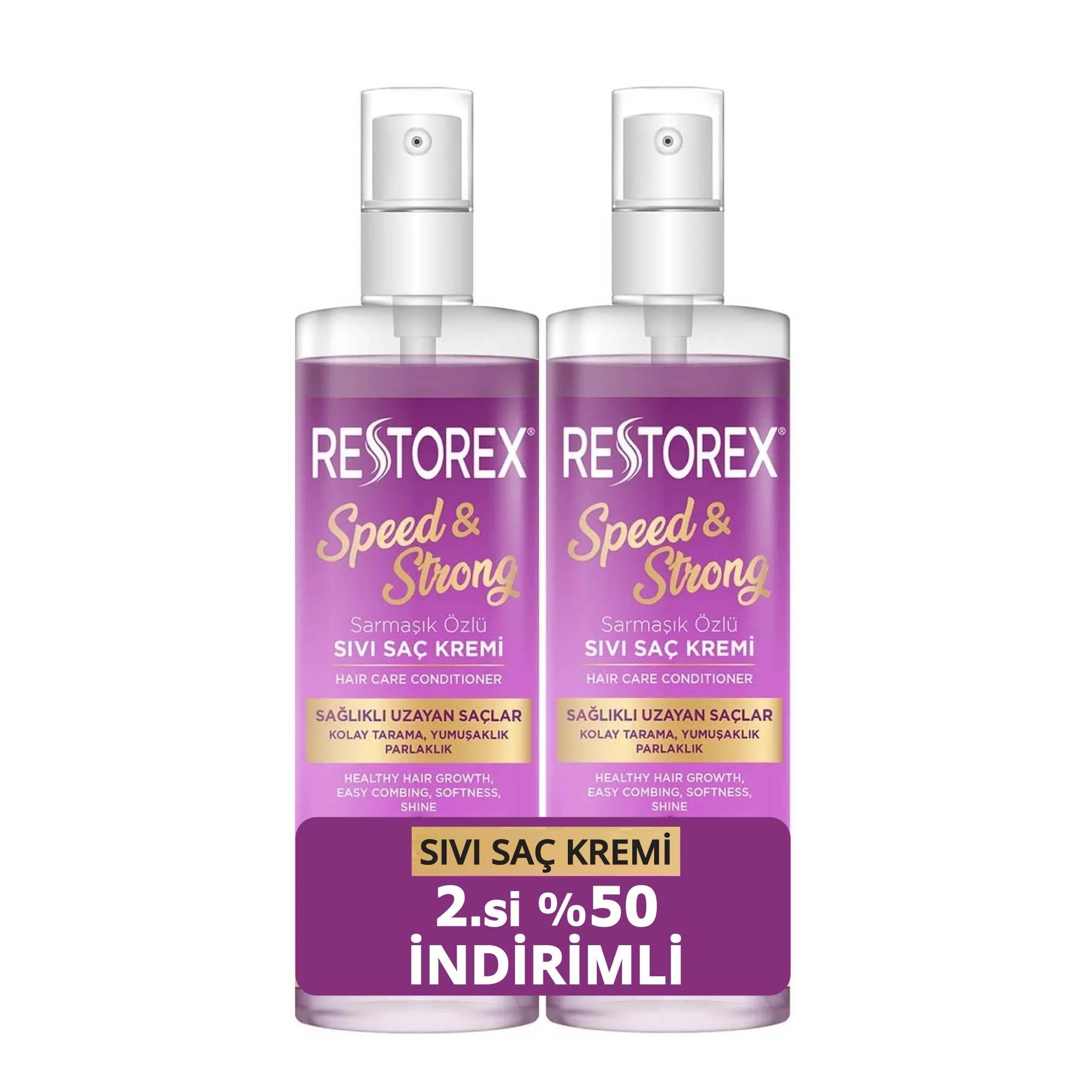 Restorex Sıvı Saç Kremi Sarmaşık Özlü Sağlıklı Uzama Etkili 2'li 200 Ml
