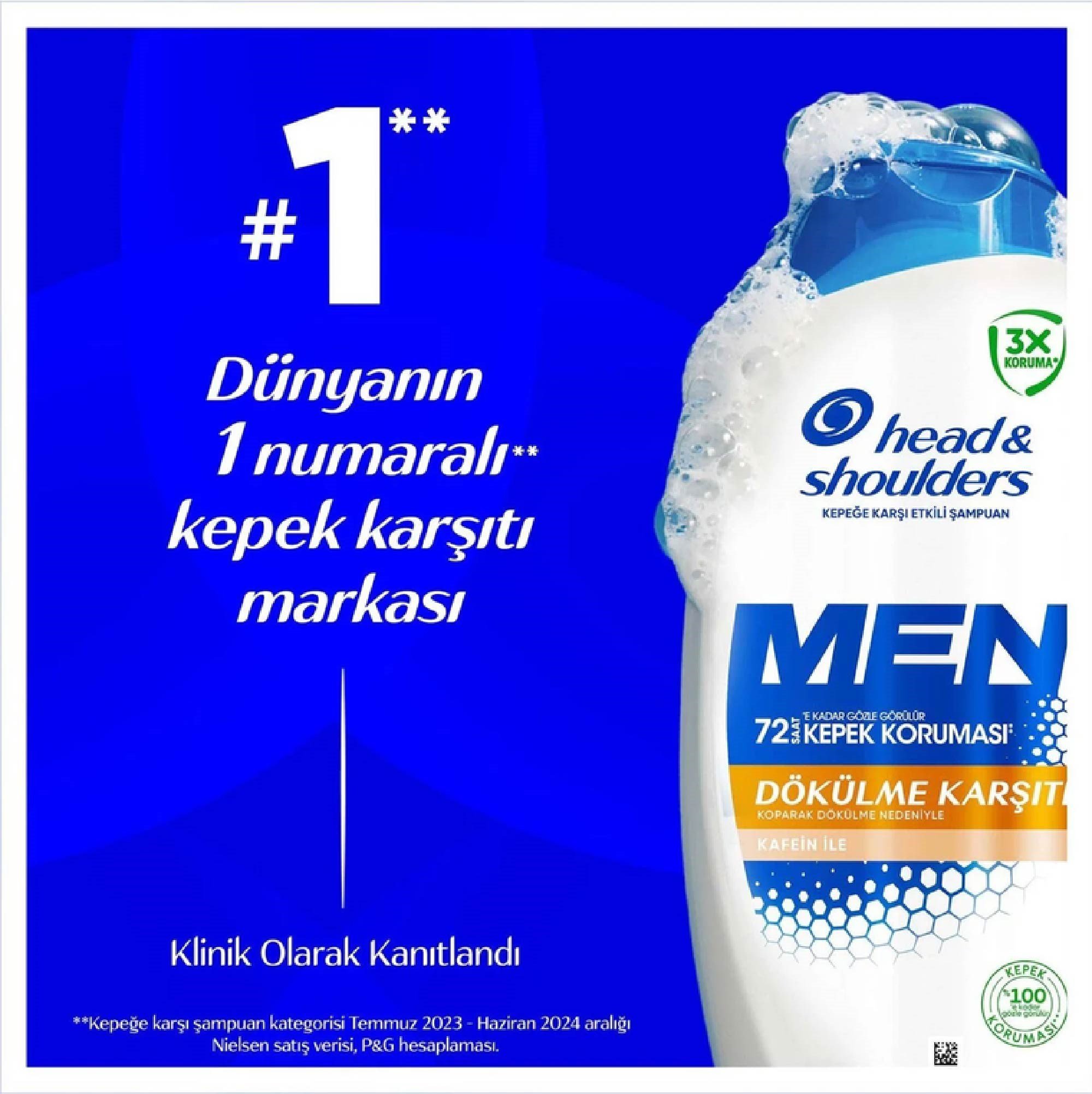 Head & Shoulders Men Dökülme Karşıtı Şampuan Kafein ile Kepeğe Karşı Etkili 330 ml