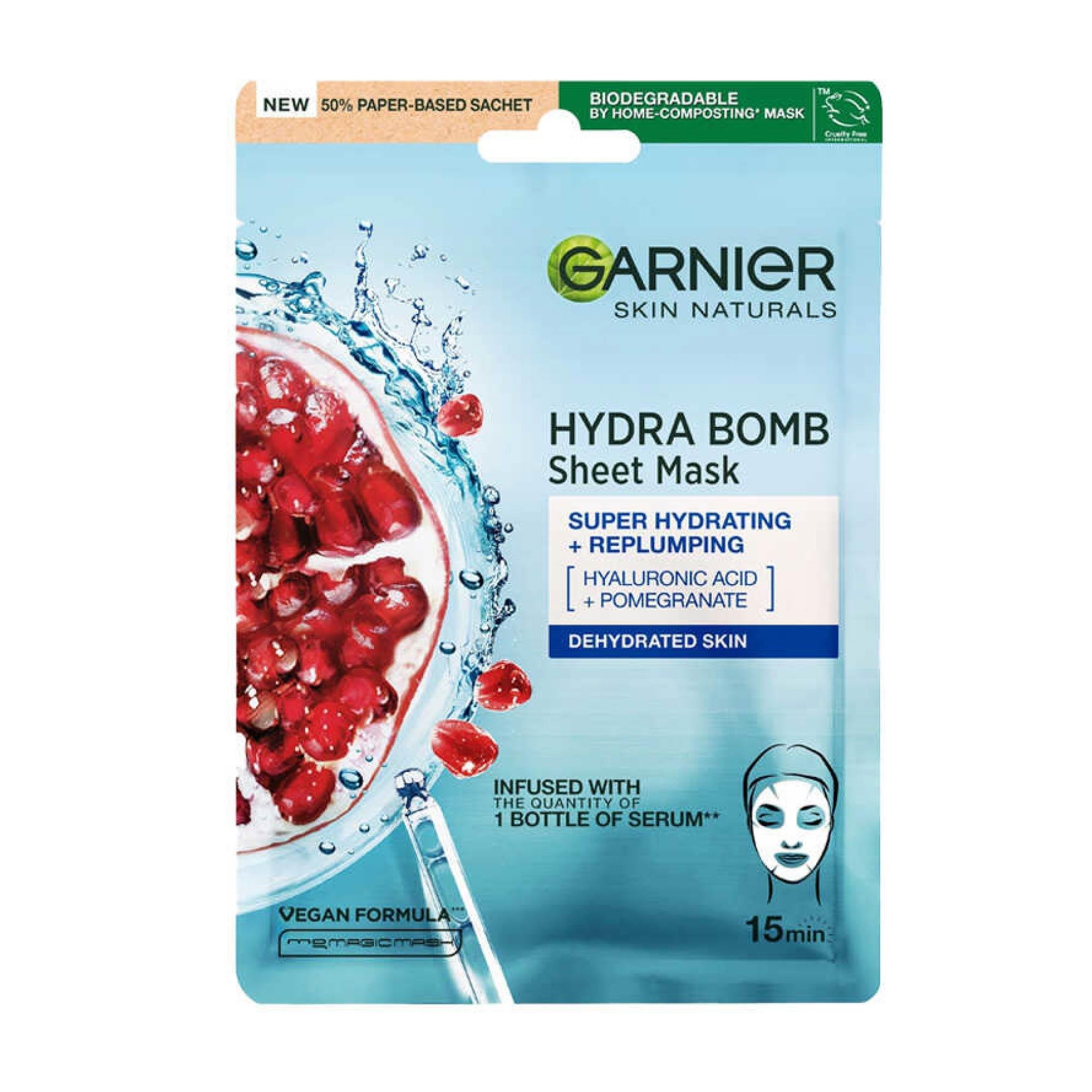 Garnier Skin Naturals Hydra Bomb Nemsiz Ciltler İçin Kağıt Maskesi