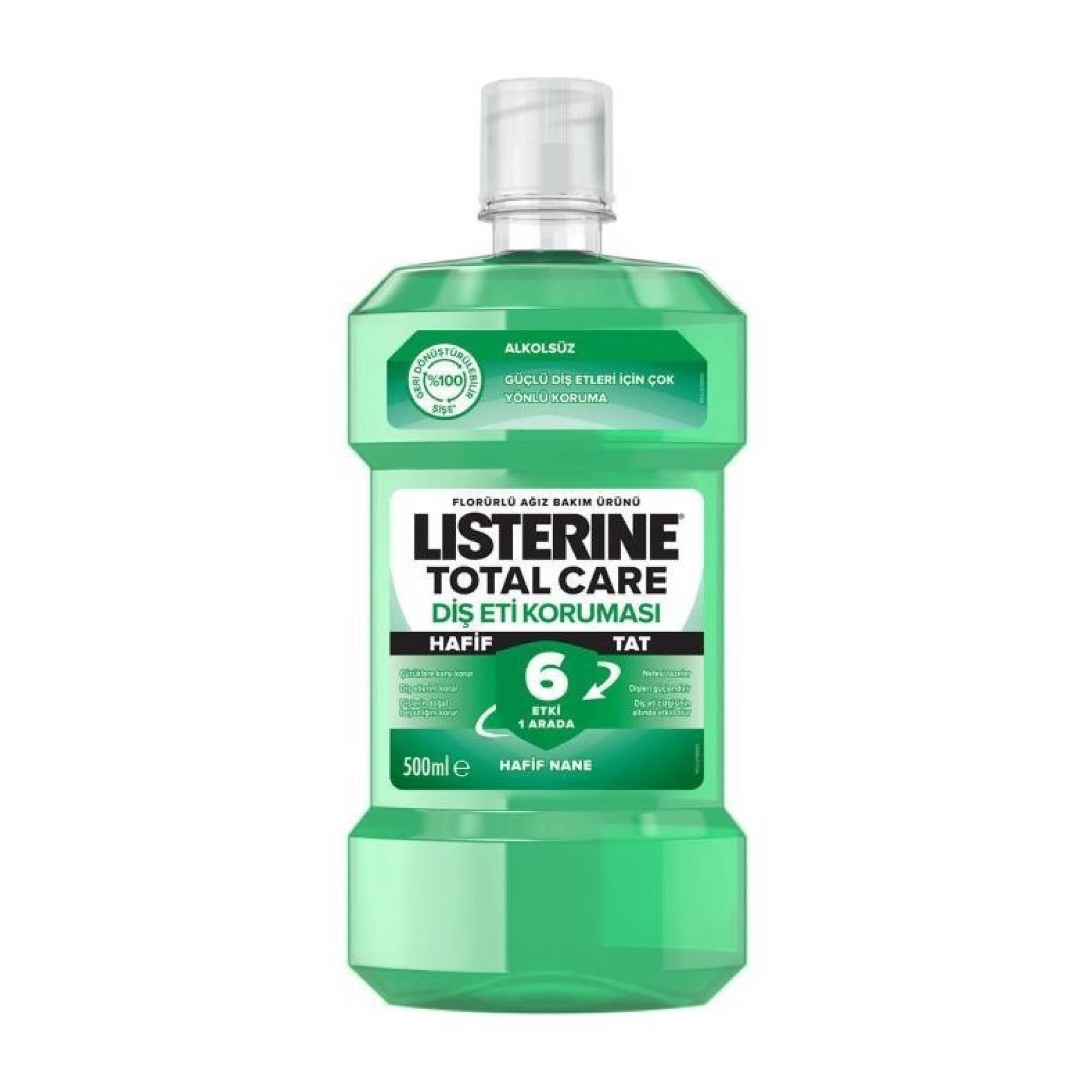 Listerine Ağız Bakım Suyu Diş Eti Koruması Hafif Nane 500 Ml