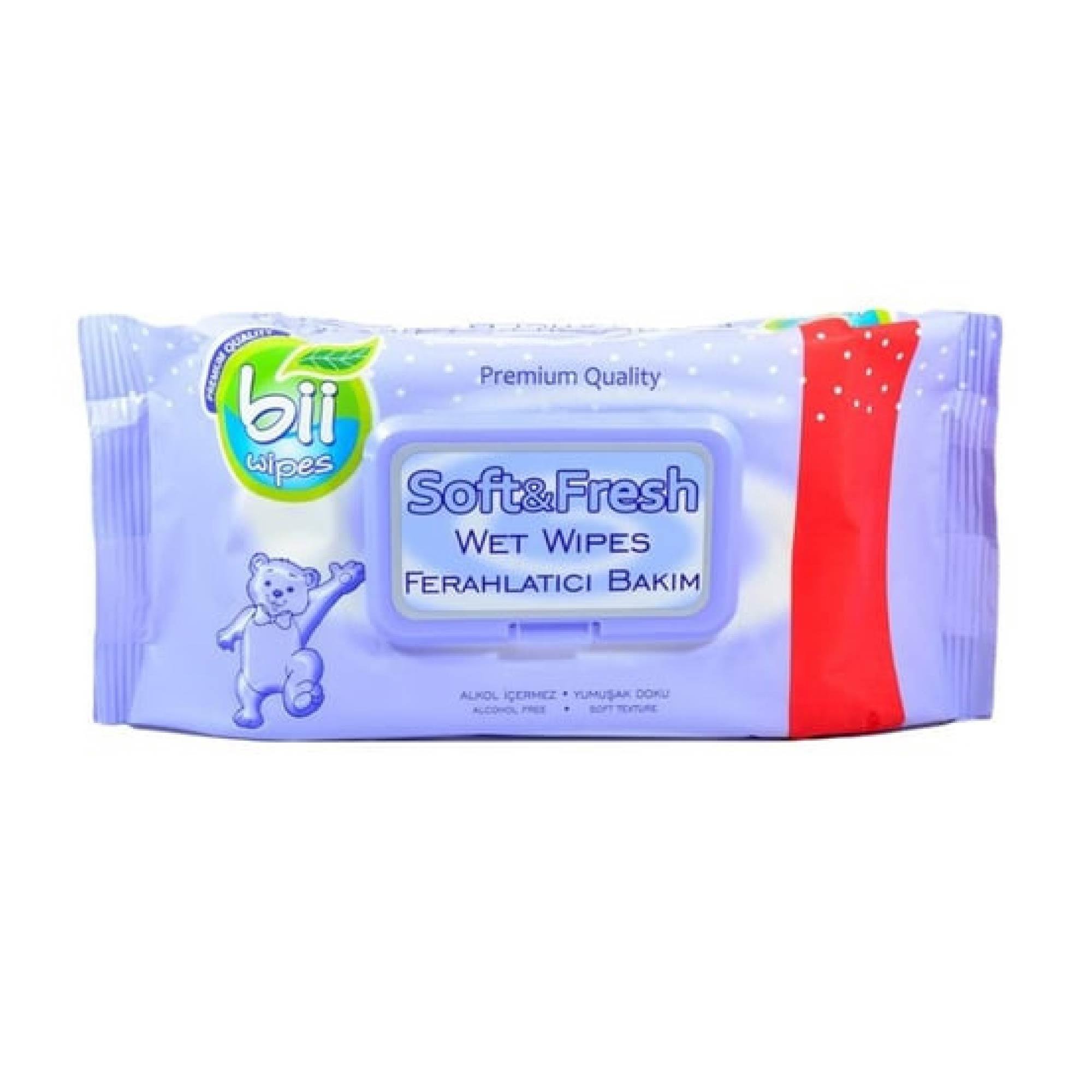 Bii Wipes Soft  & Fresh  Islak Mendil 60 'lı