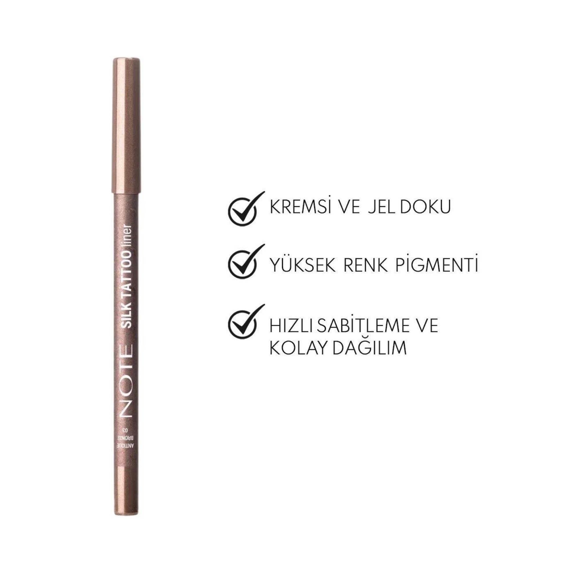 Note Silk Tattoo Liner 03 Antique Bronze