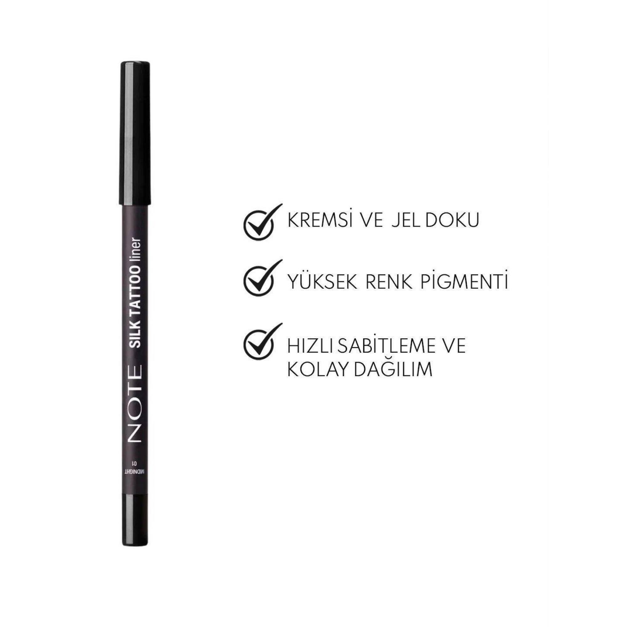 Note Silk Tattoo Liner 01 Midnight 
