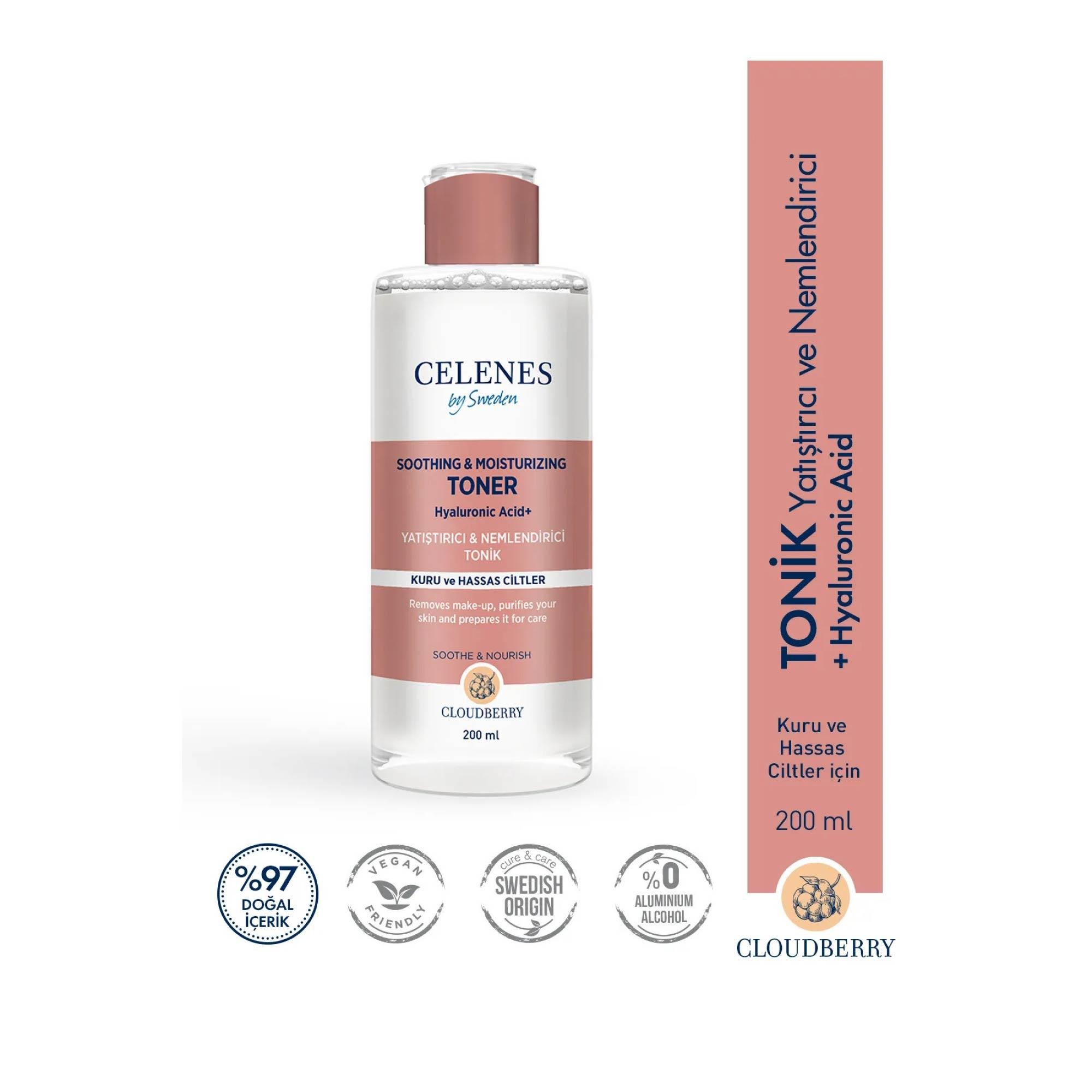 Celenes Cloudberry Yatıştırıcı & Nemlendirici Tonik 200 ml