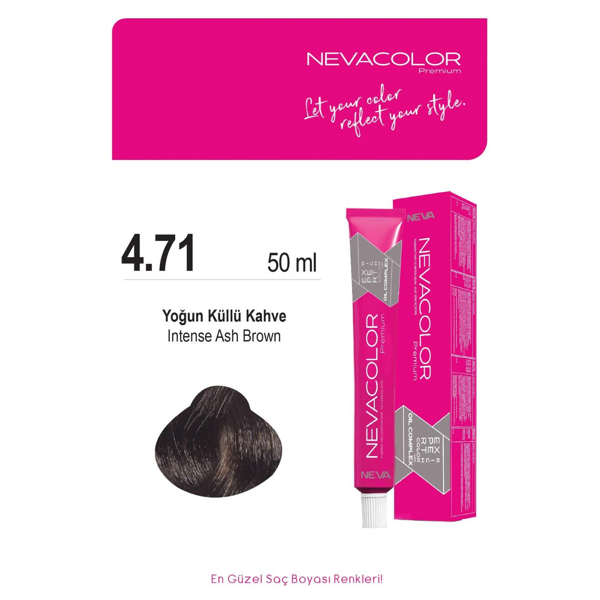 Nevacolor Tüp Boya 4.71 Yoğun Küllü Kahve 