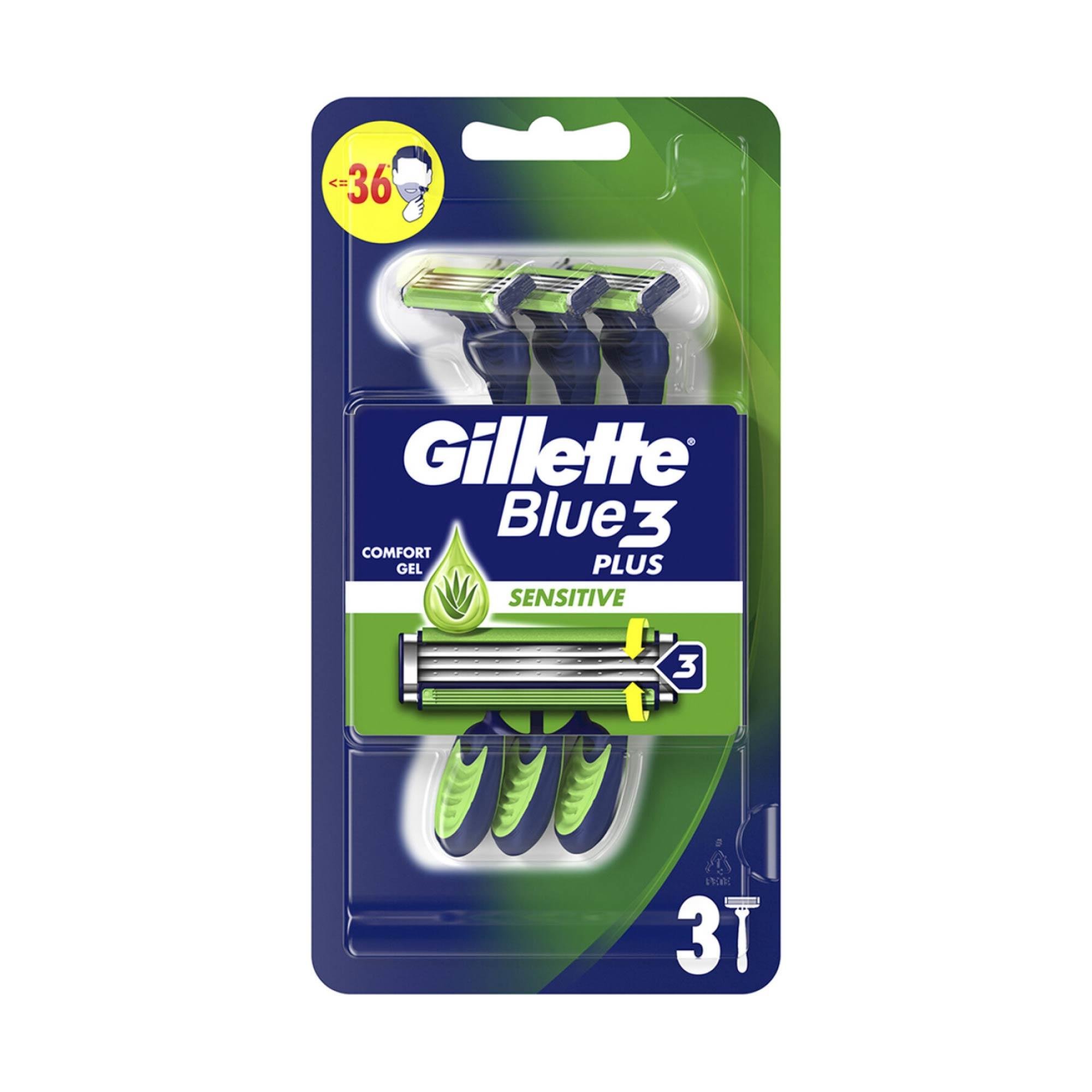 Gillette Blue3 Sensitive Kullan At Tıraş Bıçağı 3 Adet