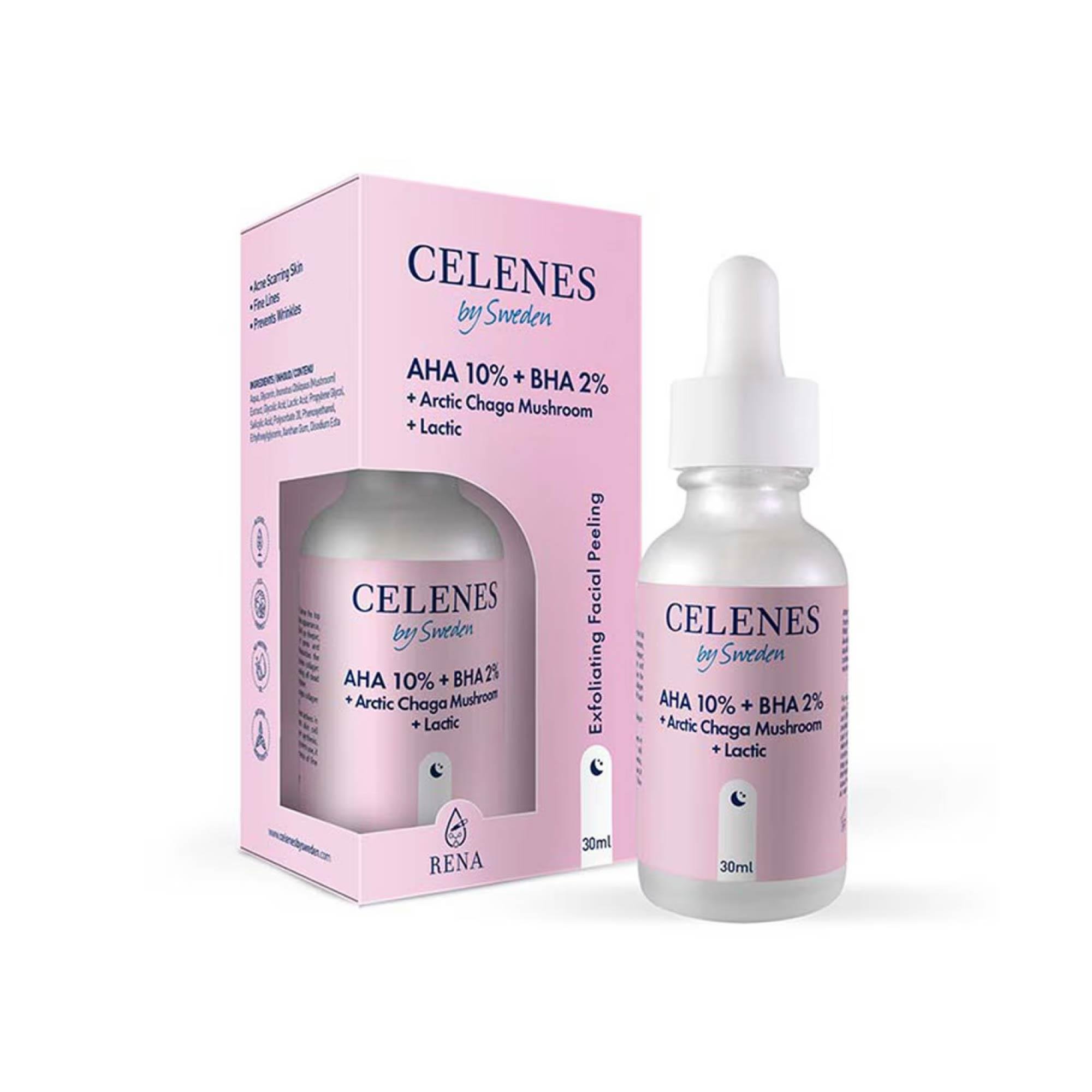 Celenes Serum  Aha + Bha + Laktik +Arktik Chaga Mantarı Tüm Cilt Tipleri İçin  30 ml 