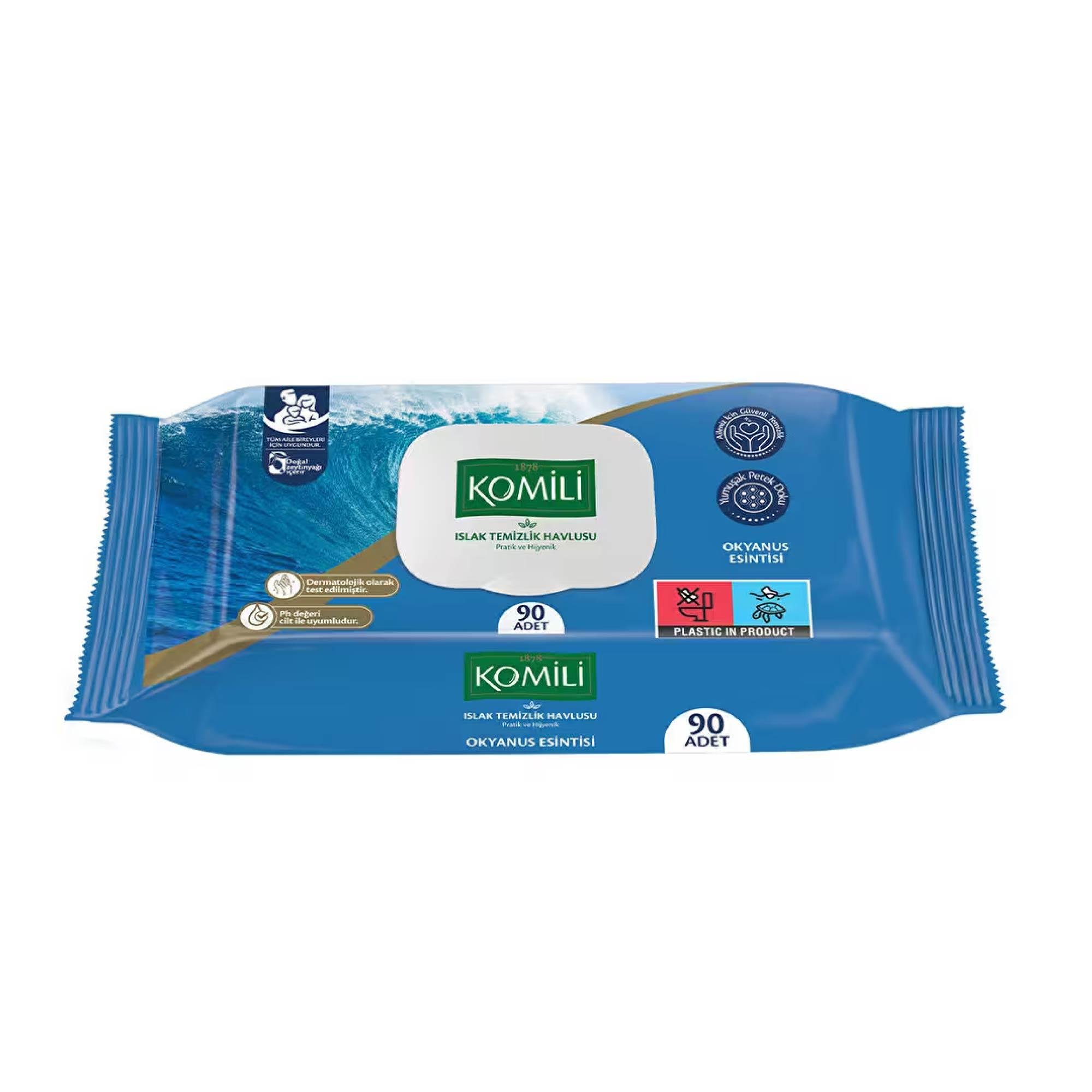 Komili Islak Havlu Okyanus Esintisi 90 Adet