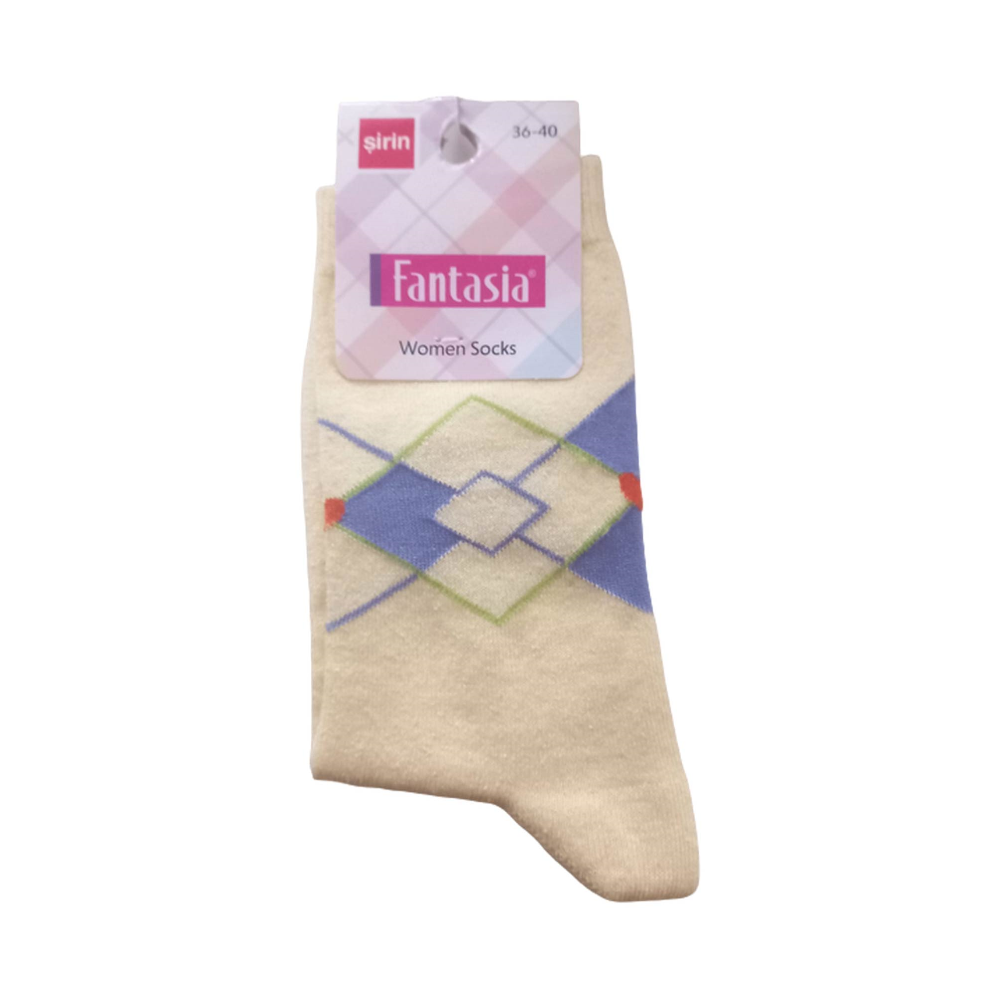 Şirin Fantasia Soket Çorap Sarı Kadın 0640