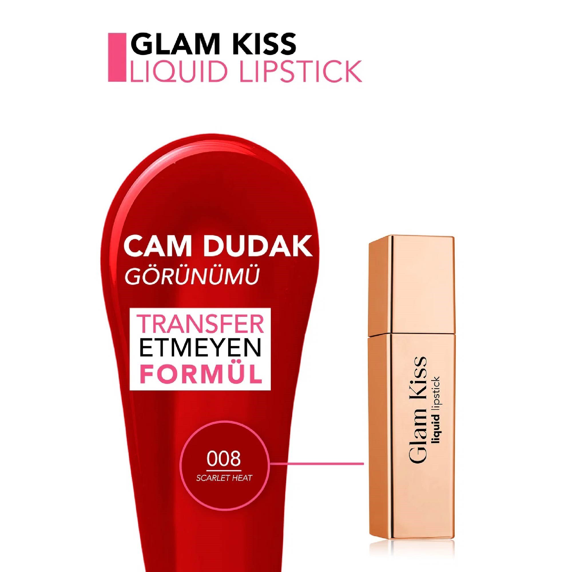 Flormar Glam Kiss 008 Scarlet Heat