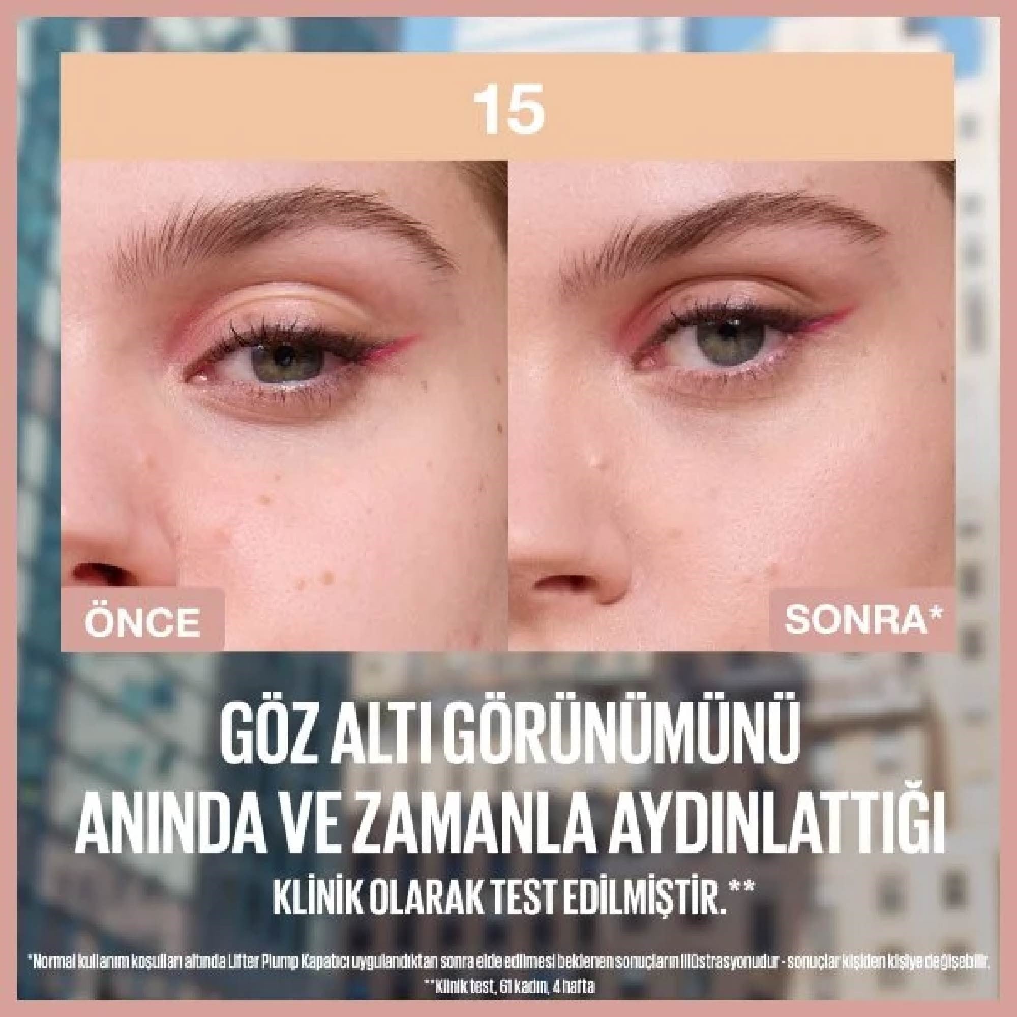 Maybelline Lifter - Nemlendirici ve Aydınlatıcı Etkili Kapatıcı No: 15