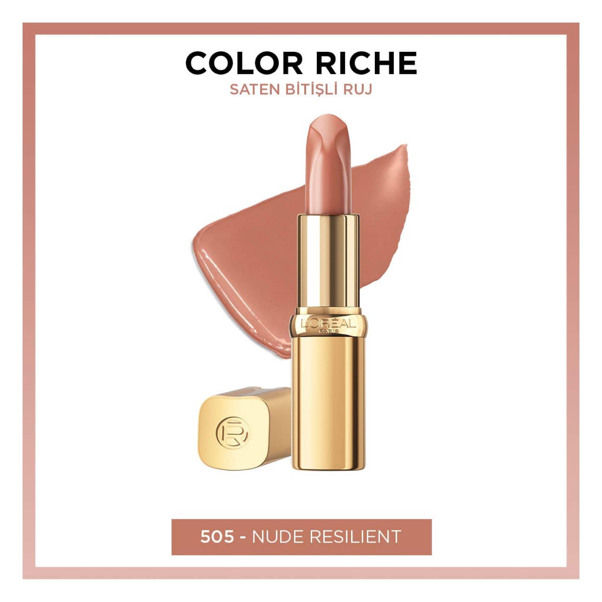 Loreal Paris Color Riche Ruj Nu Resilient  No:505