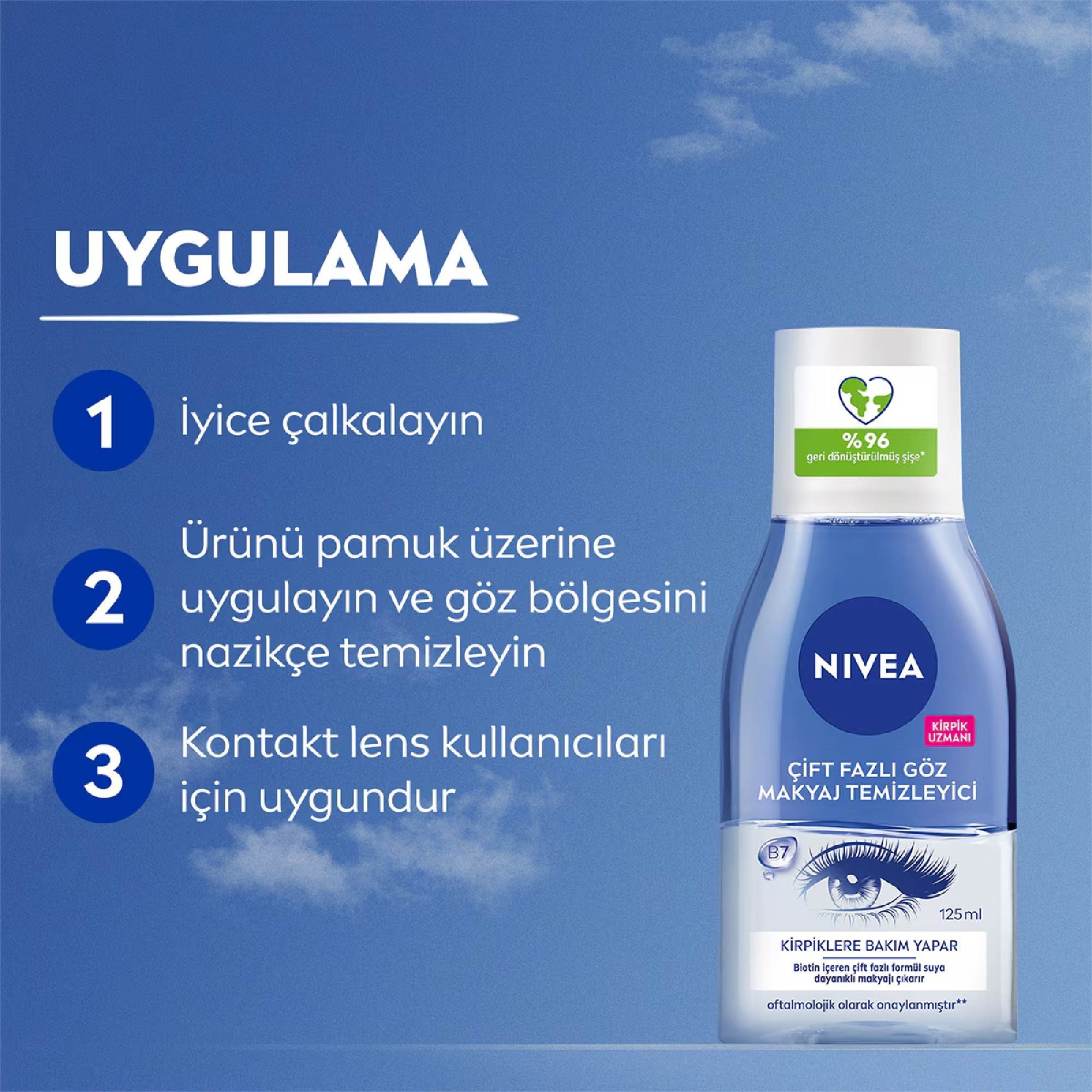 Nivea Çift Etkili Göz Makyaj Temizleyici 125 Ml