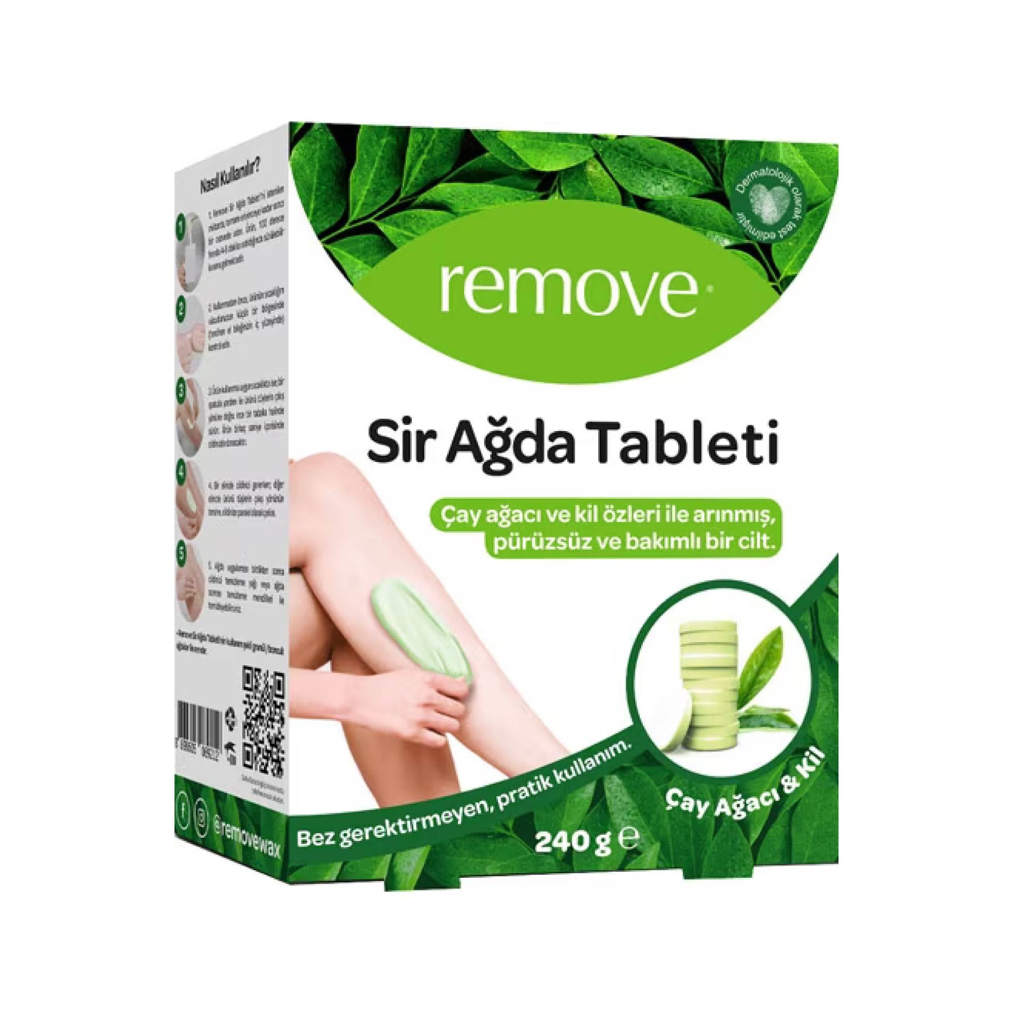 Remove Sir Ağda Tableti Çay Ağacı Ve Kil Özlü 240 Gr
