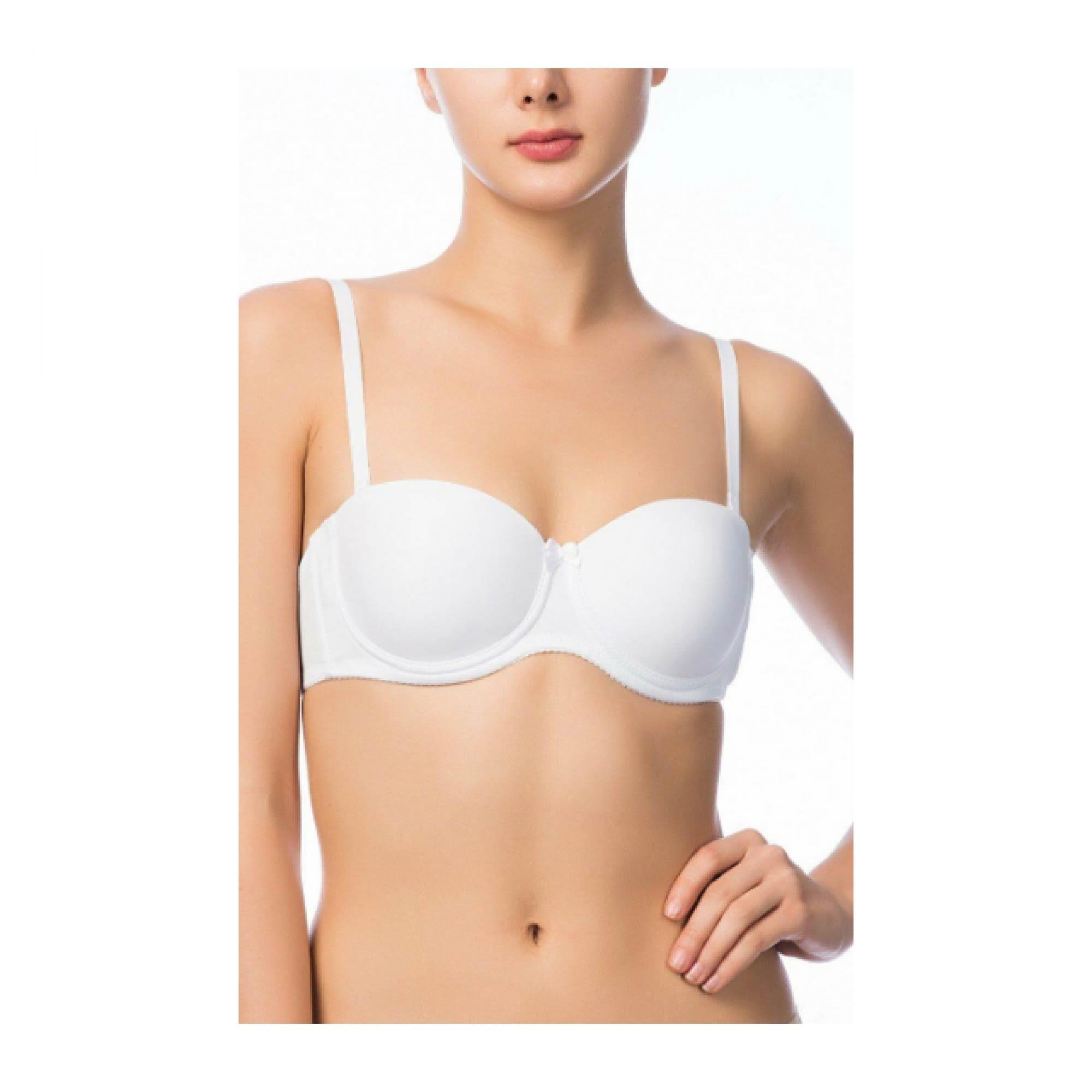 NBB Kadın Dolgusuz Straplez Sütyen Beyaz /85 3510