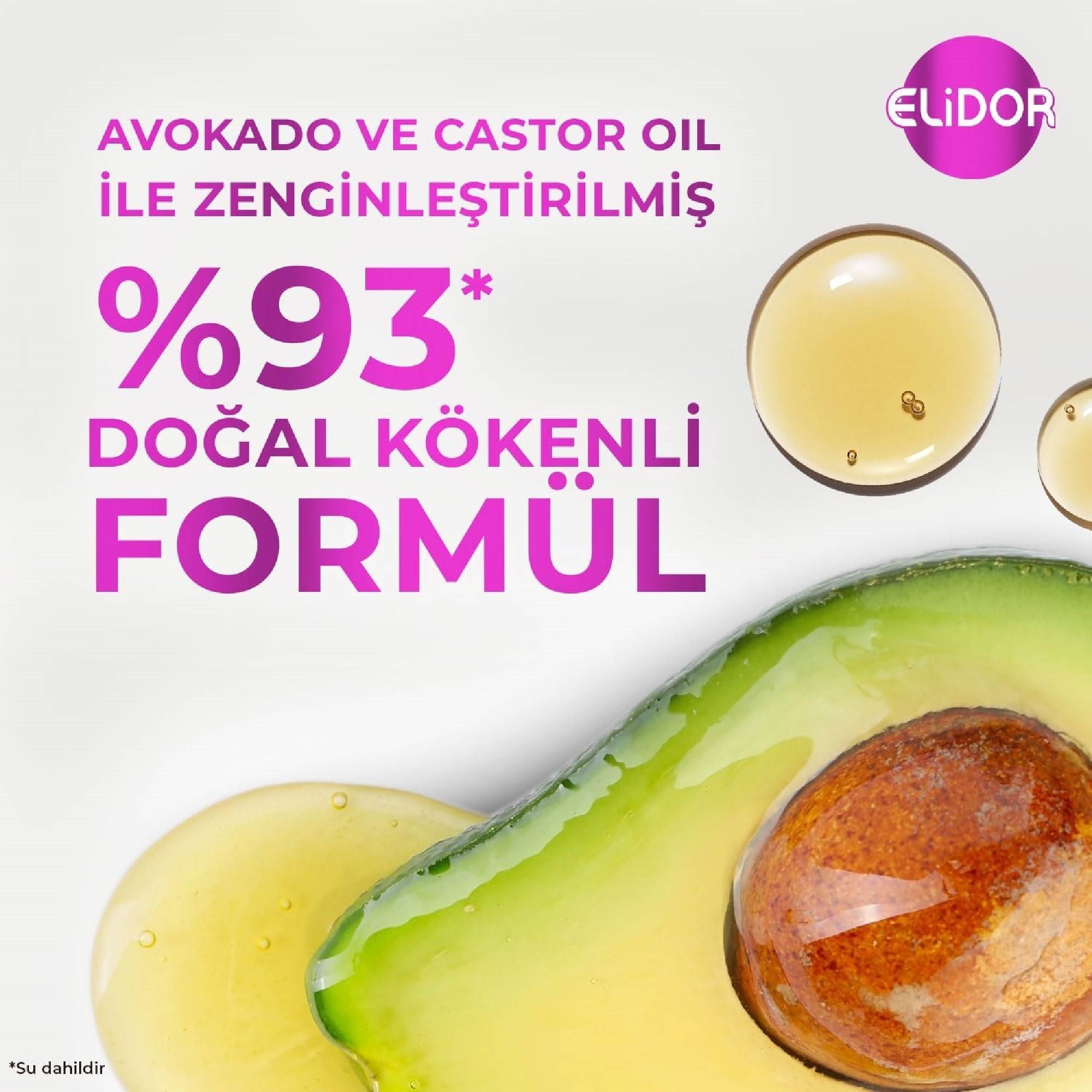  Elidor Şampuan Avokado ve Castor Oil Nemlendirici Etki 350 ml 