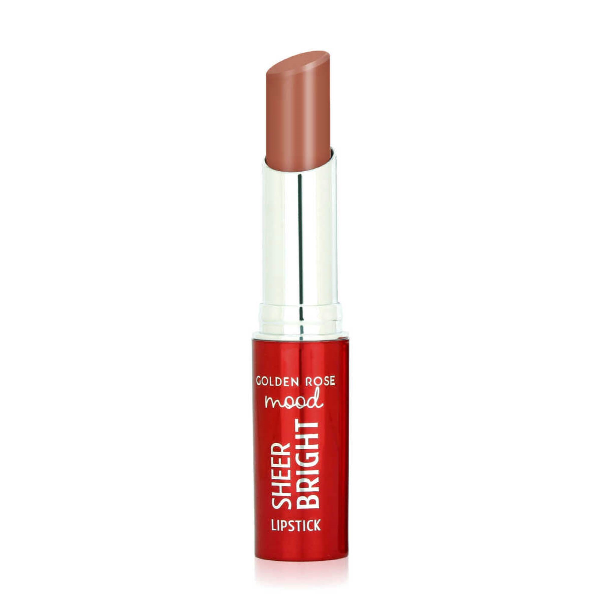 Golden Rose Mood Sheer Bright Lipstick 104 Nude Latte
