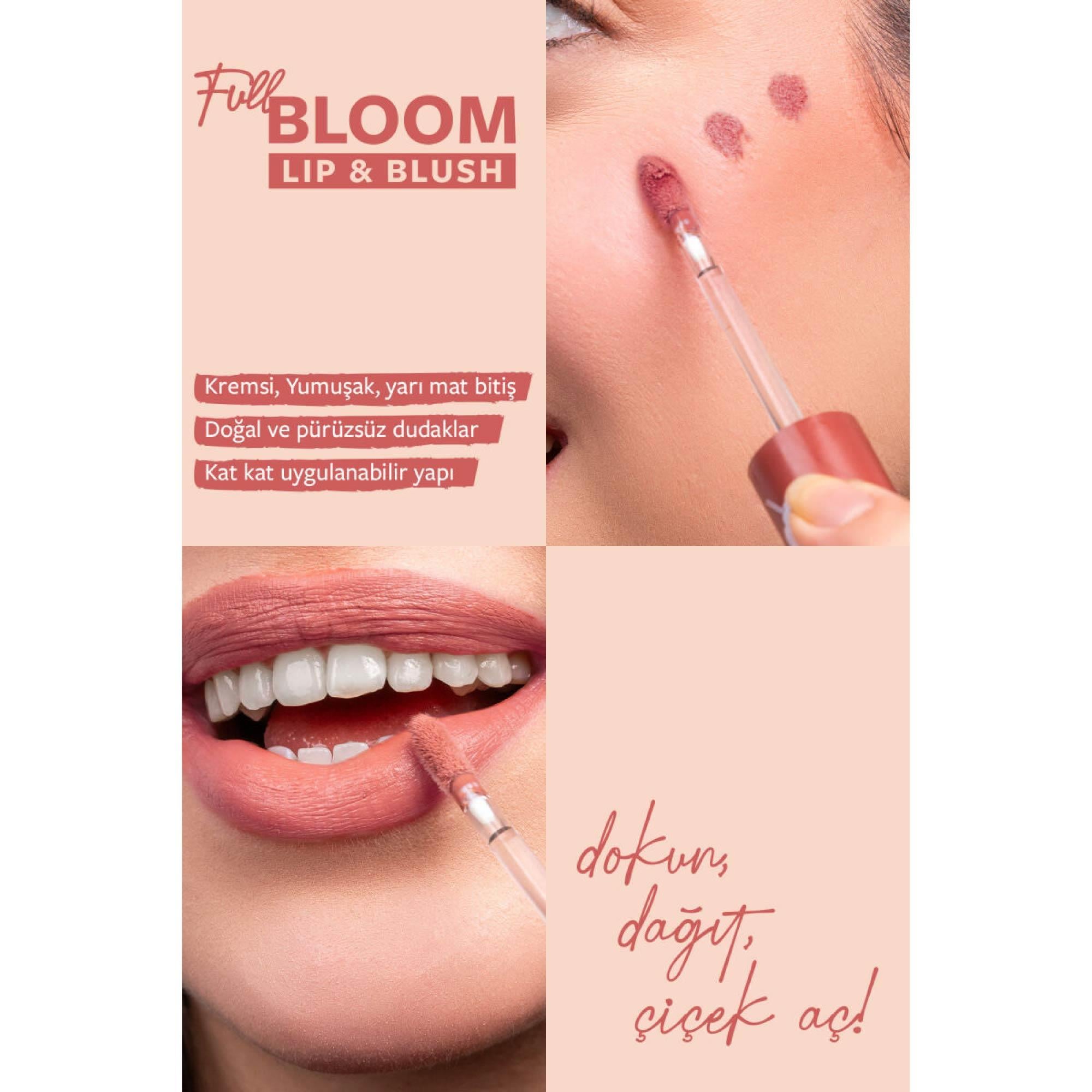 Pastel Full Bloom Lip & Blush Dudak ve Yanak Renklendirici 74 Frosty