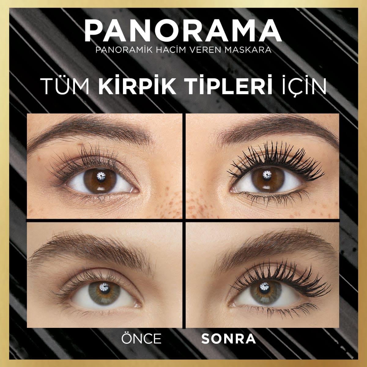 Loreal Paris Panorama Hacim Veren Maskara Dark Brown - Kahverengi