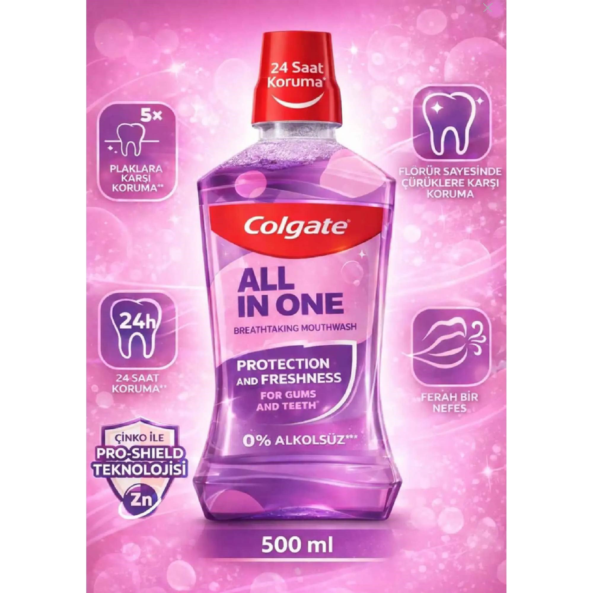 Colgate All In One Ağız Bakım Suyu 500 ml