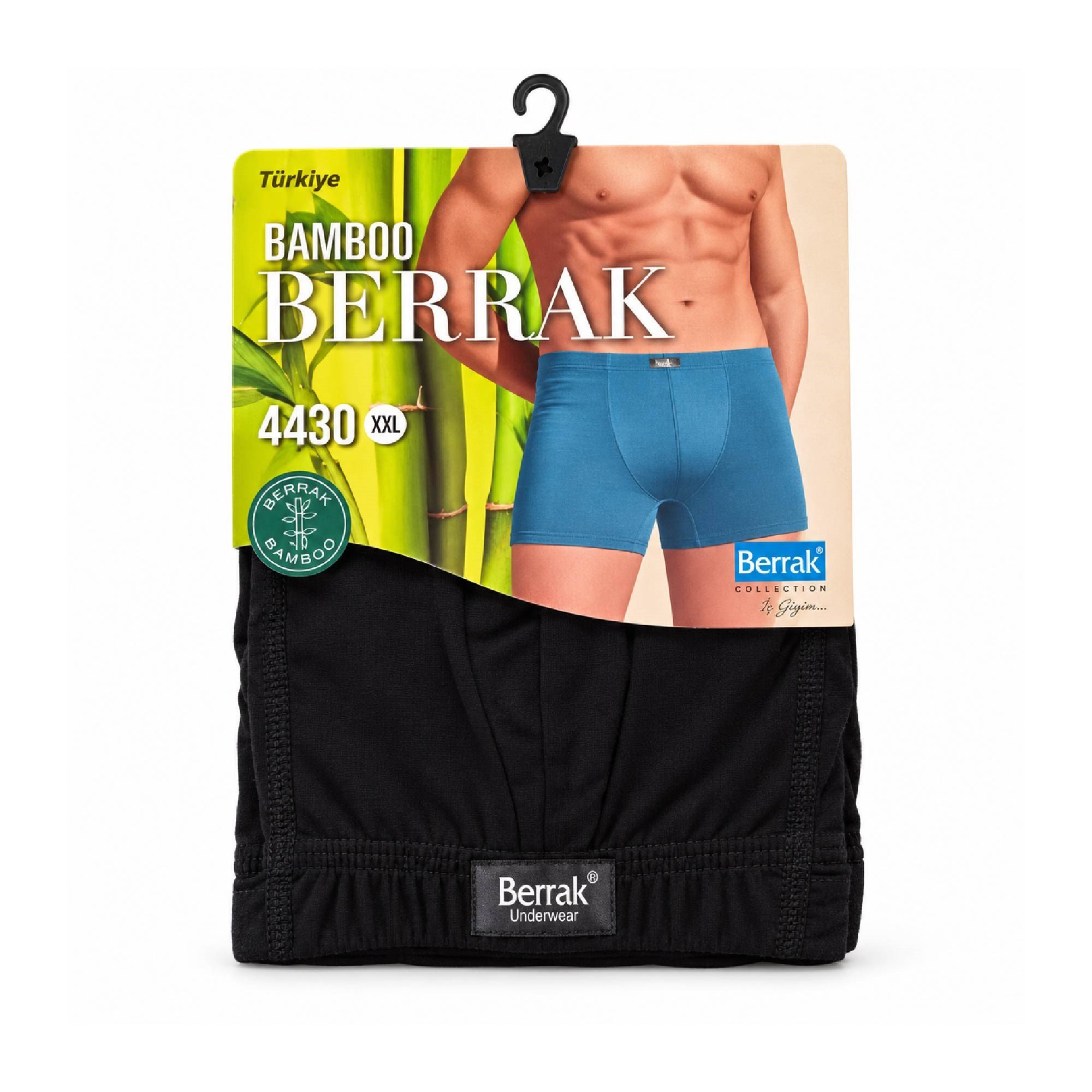 Berrak Erkek Bamboo Boxer 4430 Siyah XXLarge