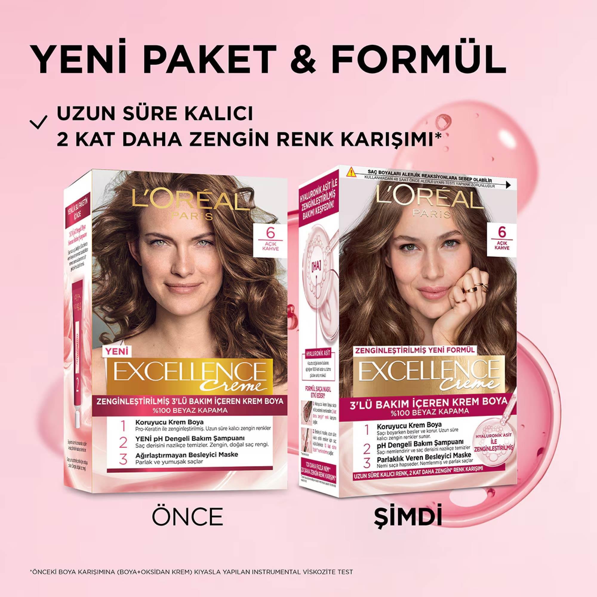 Loreal Paris Excellence Creme Set Boya Açık Kahve 6