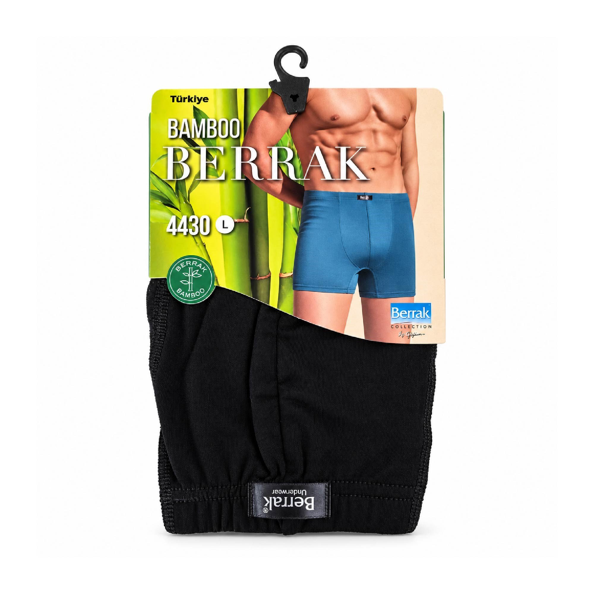 Berrak Erkek Bamboo Boxer 4430 Siyah Large