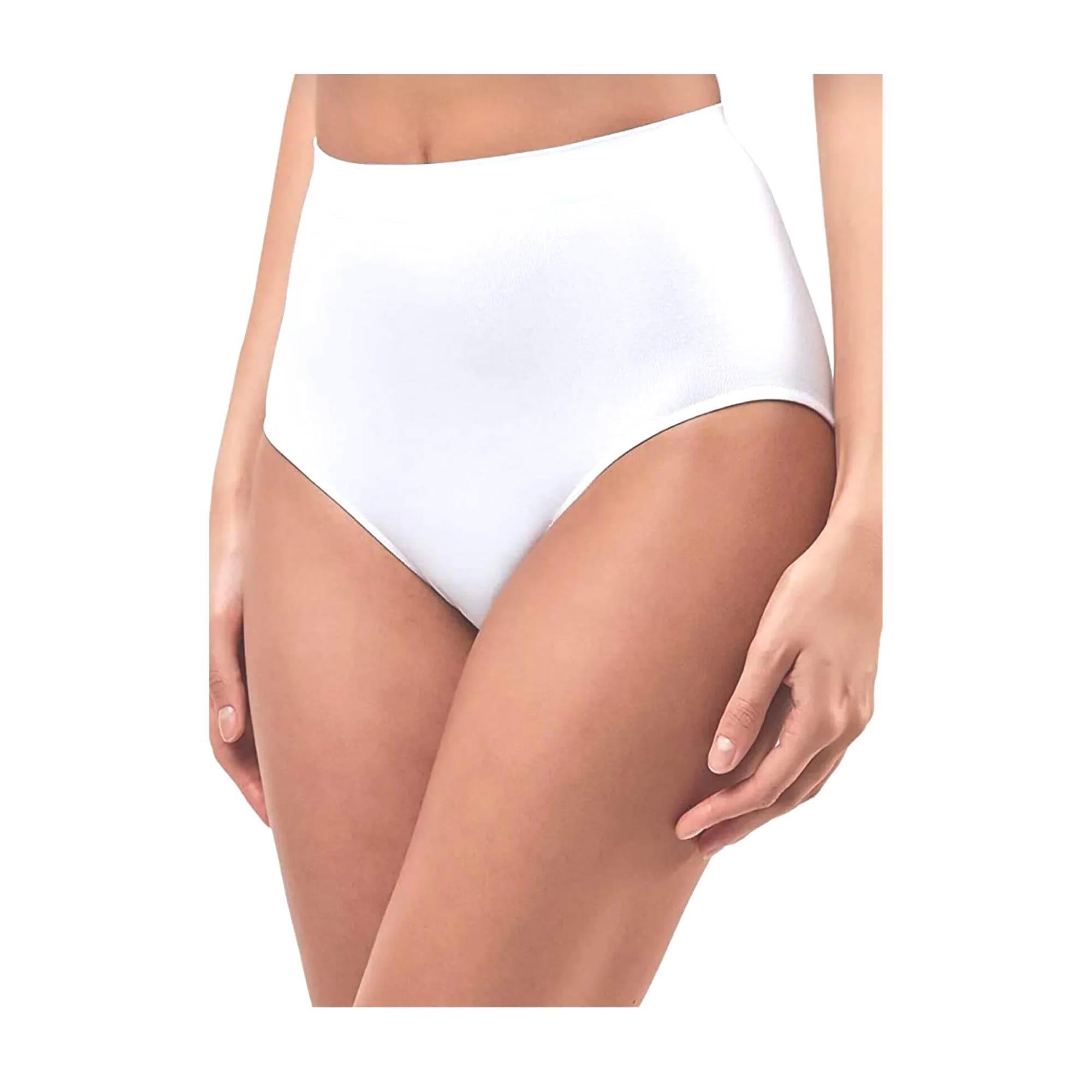 Elite Life Kadın Külot Yüksek Bel Dikişsiz Beyaz Rengi L/XL  811