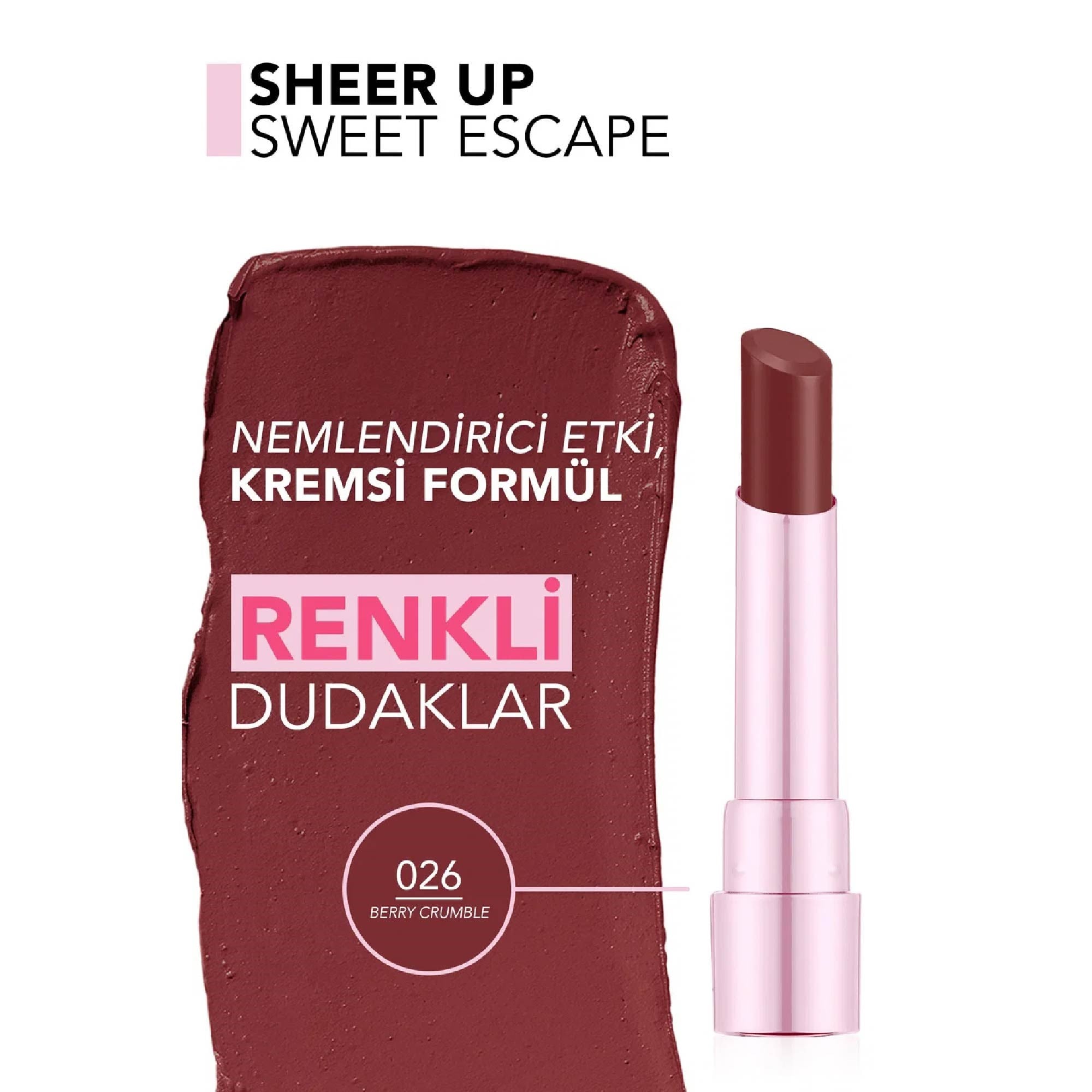 Flormar Sheer Up Sweet Escape 026 Brycrmble