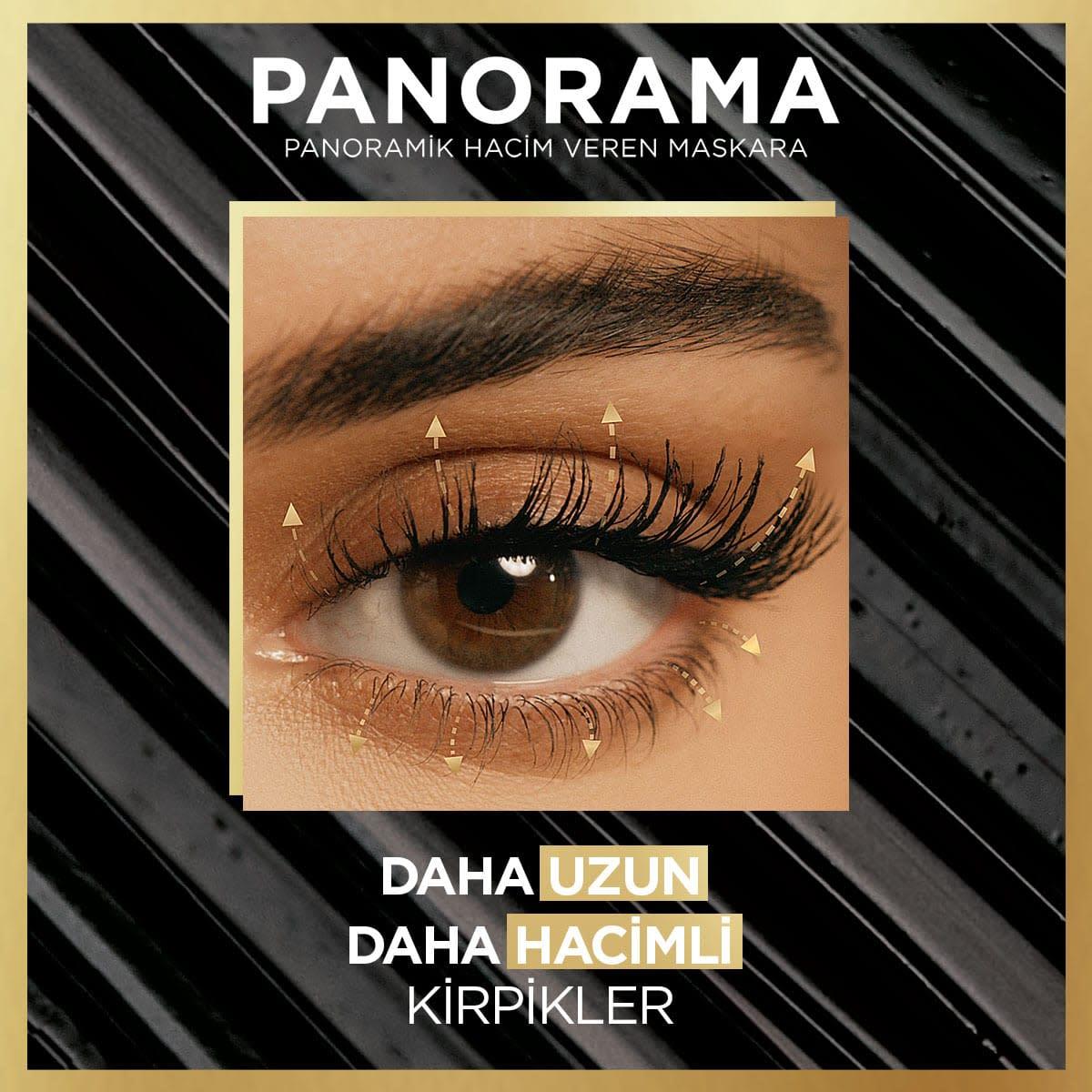Loreal Paris Panorama Hacim Veren Maskara Dark Brown - Kahverengi