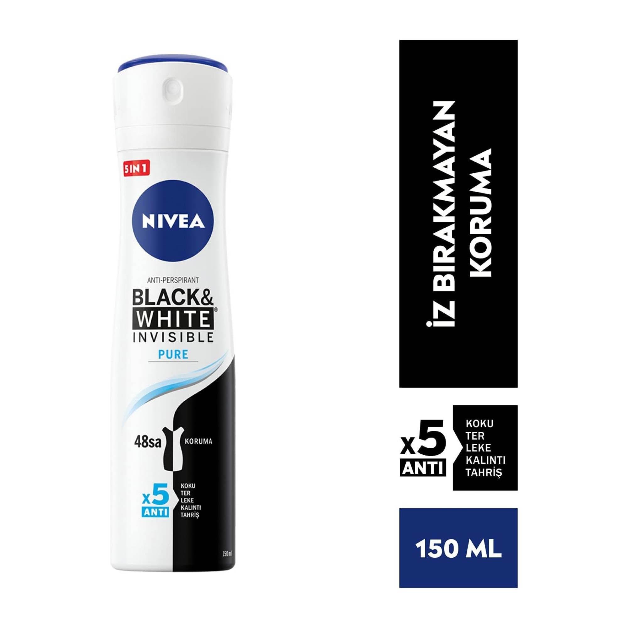 Nivea Deodorant Black&White Pure Kadın 150 ml